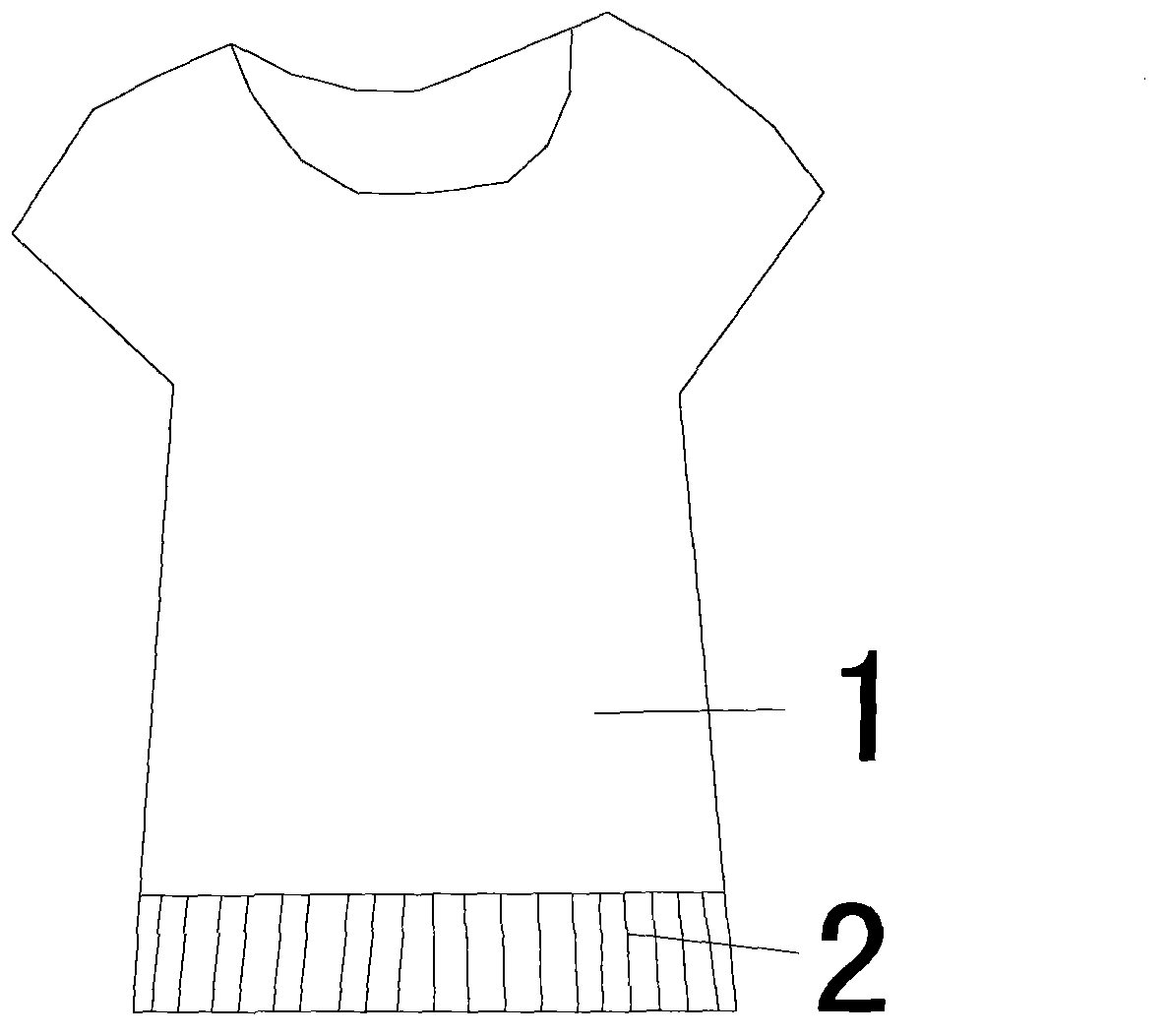 Soft short-sleeved shirt easy to wrap and provided with rubber bands