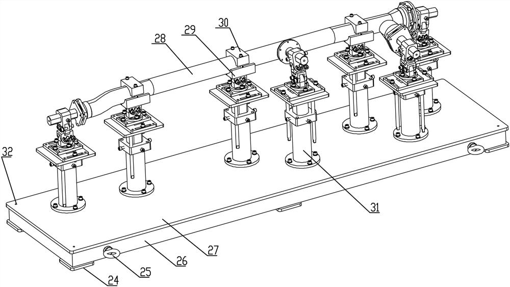 Flexible adjusting and positioning device for aviation high-temperature guide pipe and new manufacturing process