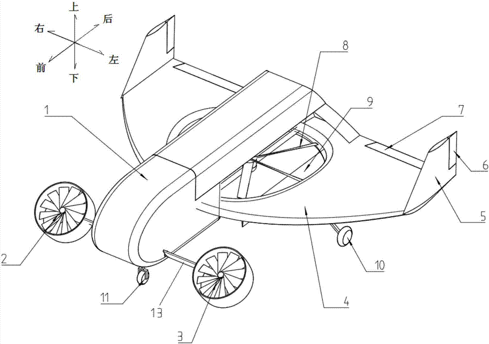 Single-lift-force duct vertical take-off and landing aircraft based on tilting duct