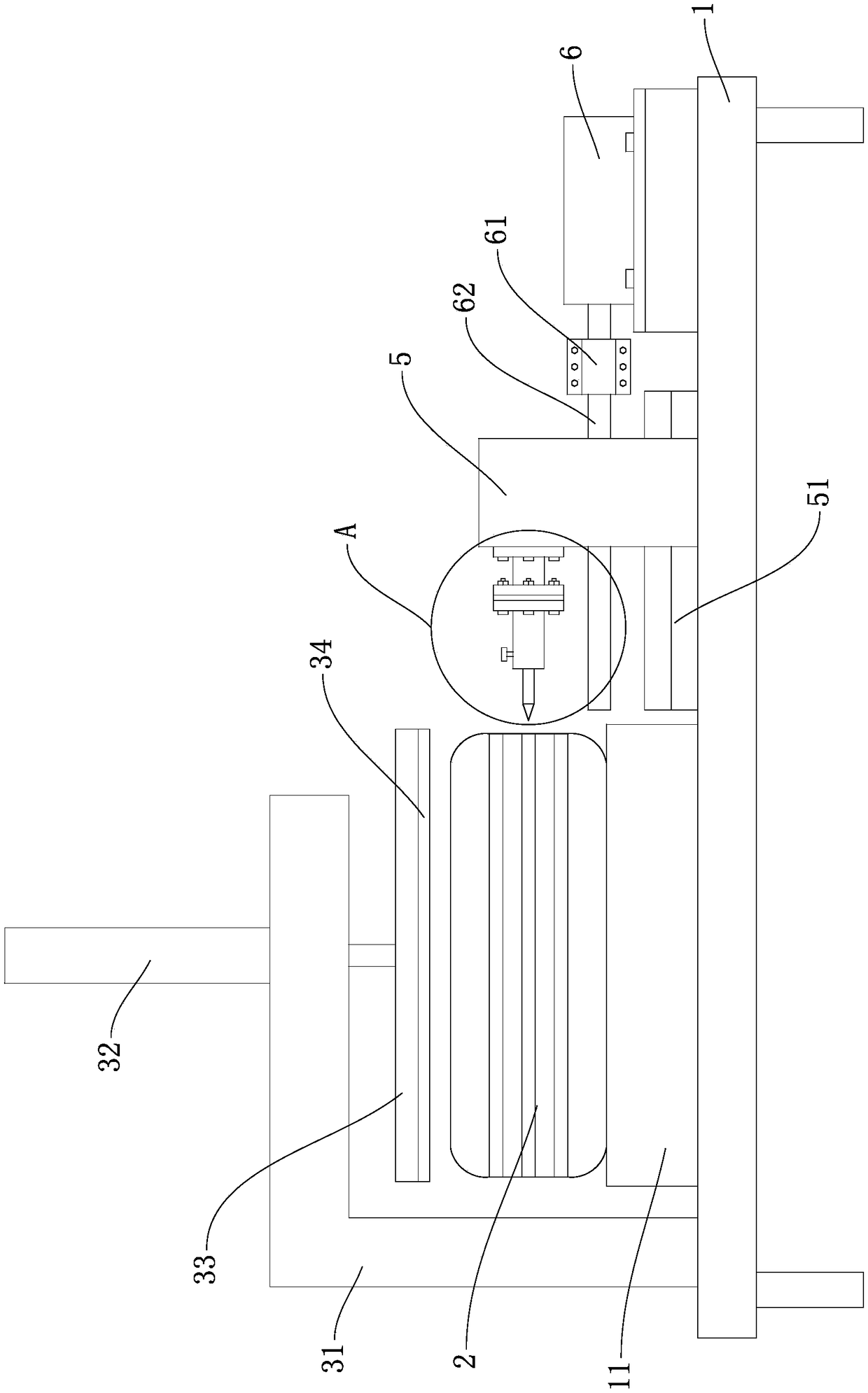 Automobile tire anti-puncture strength detecting device and detecting method thereof