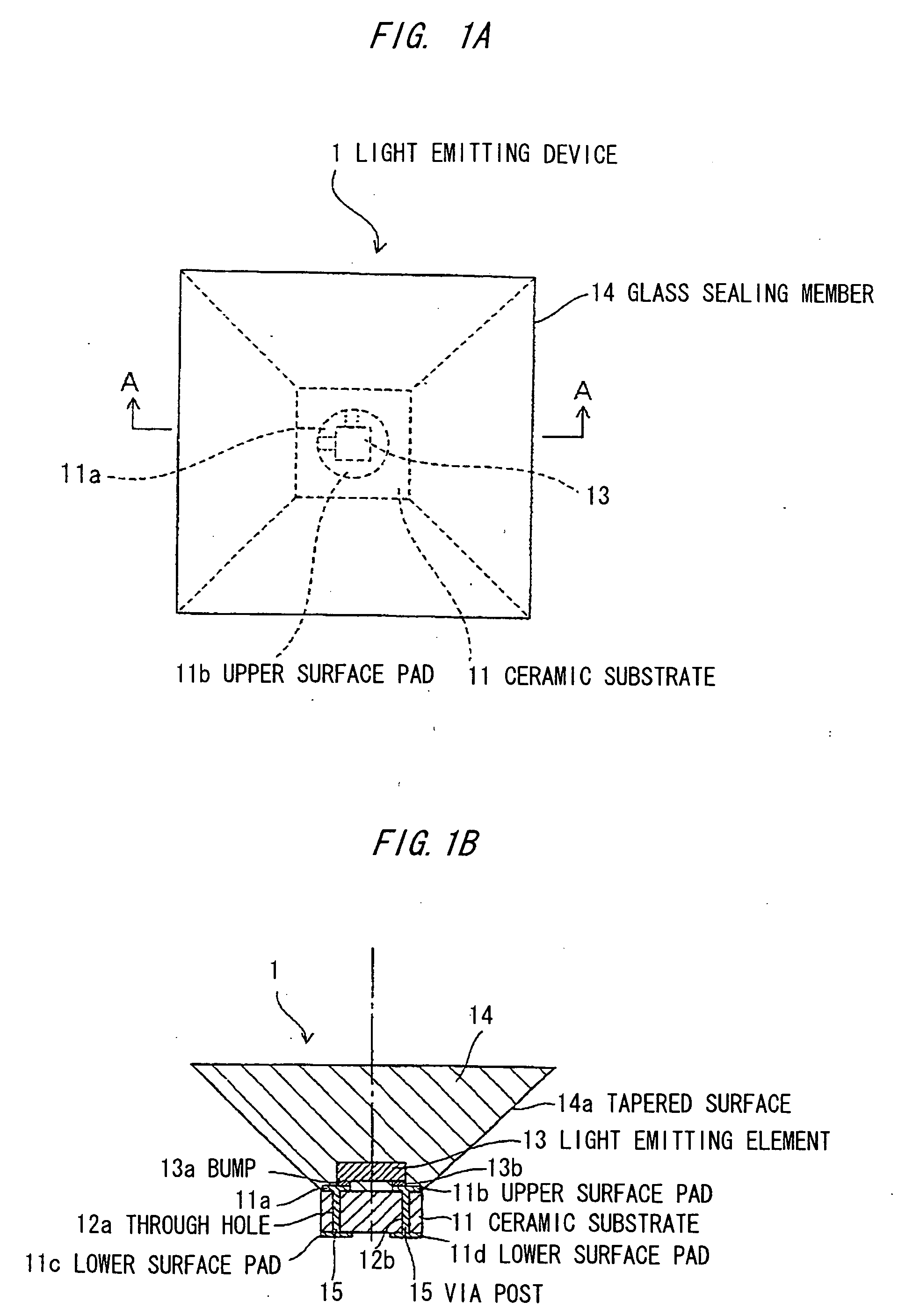 Light emitting device and method of producing same