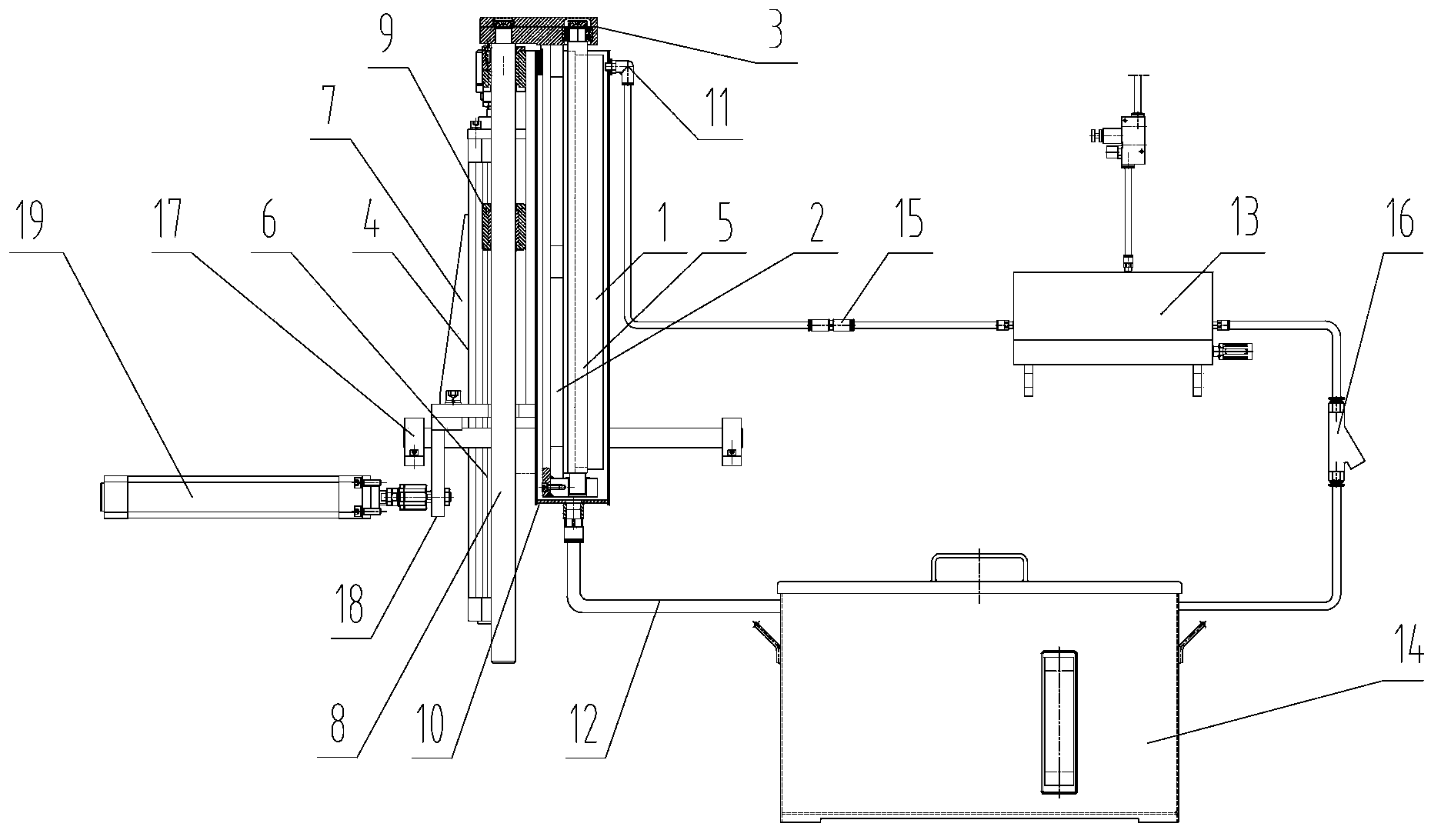 Tire detection hairbrush lubricating mechanism and method thereof