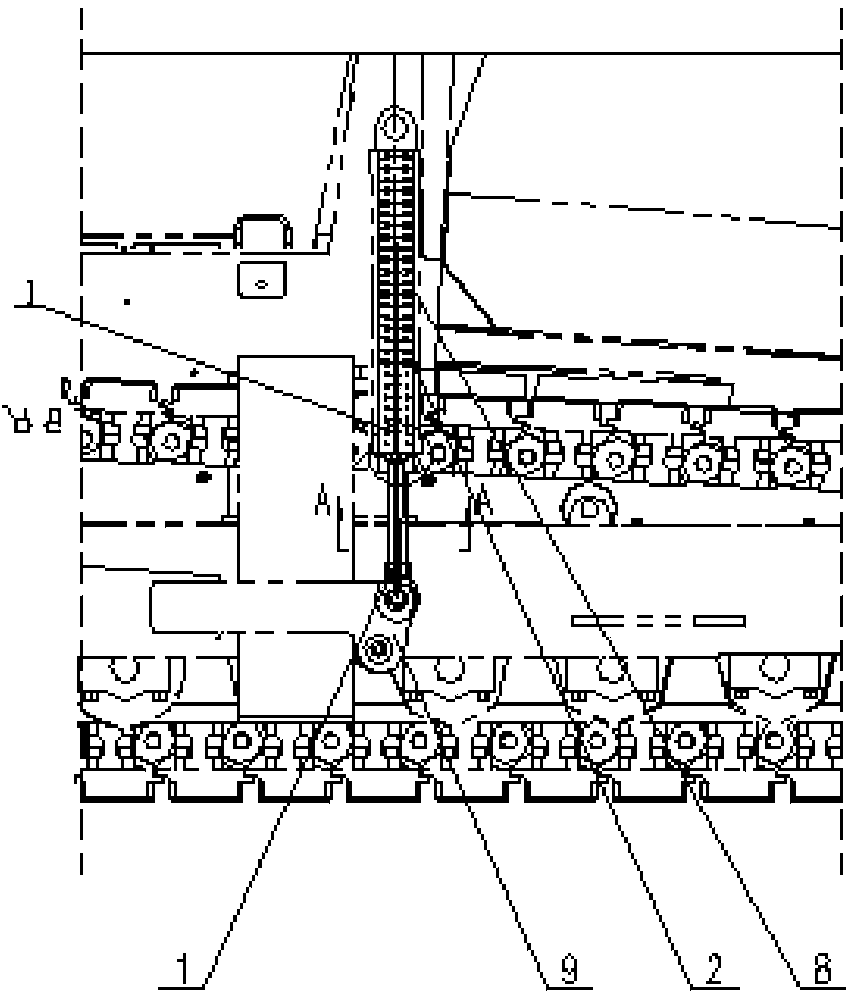 Height regulator for spreading machine