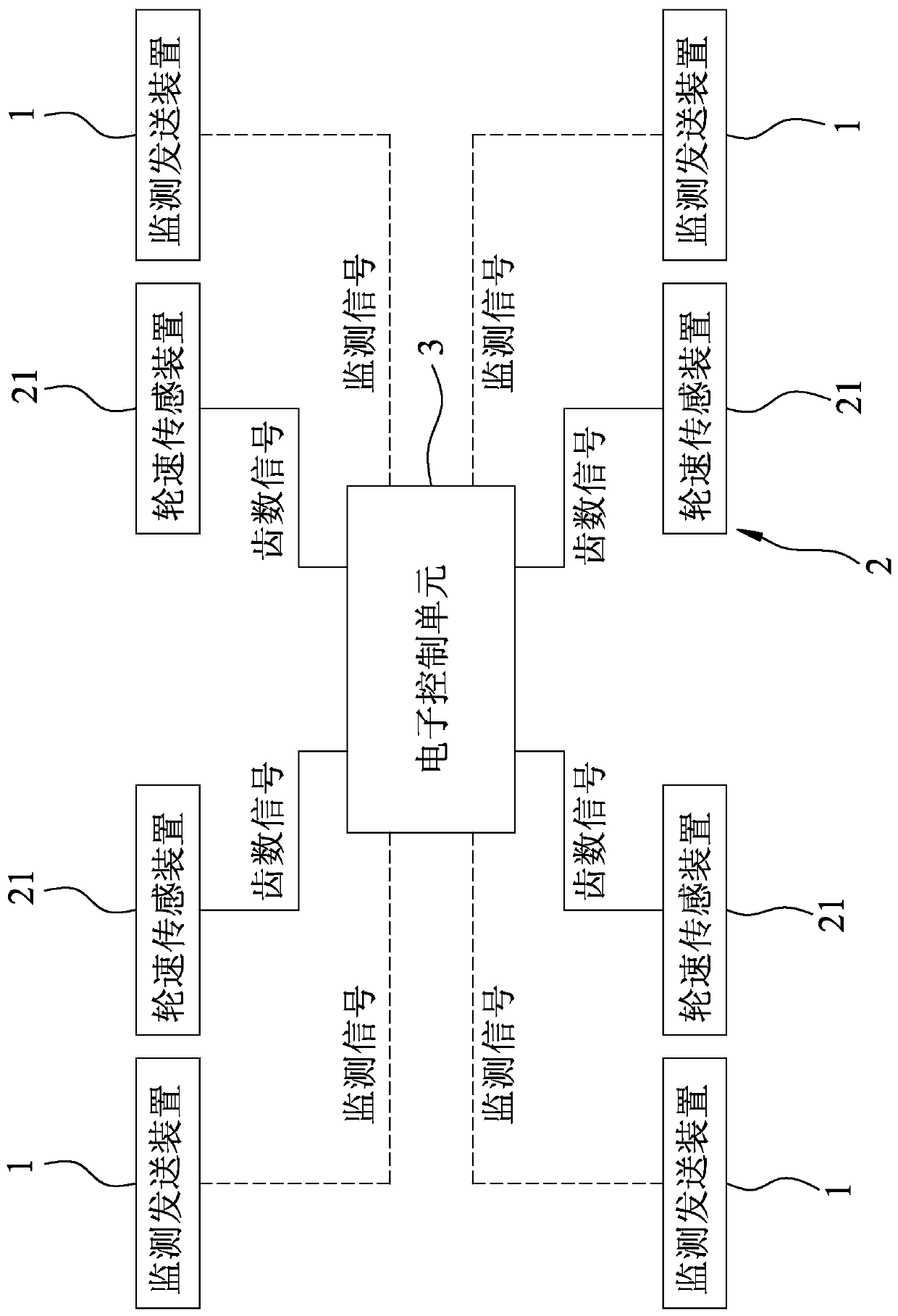 Wheel position judgment system and wheel position judgment method