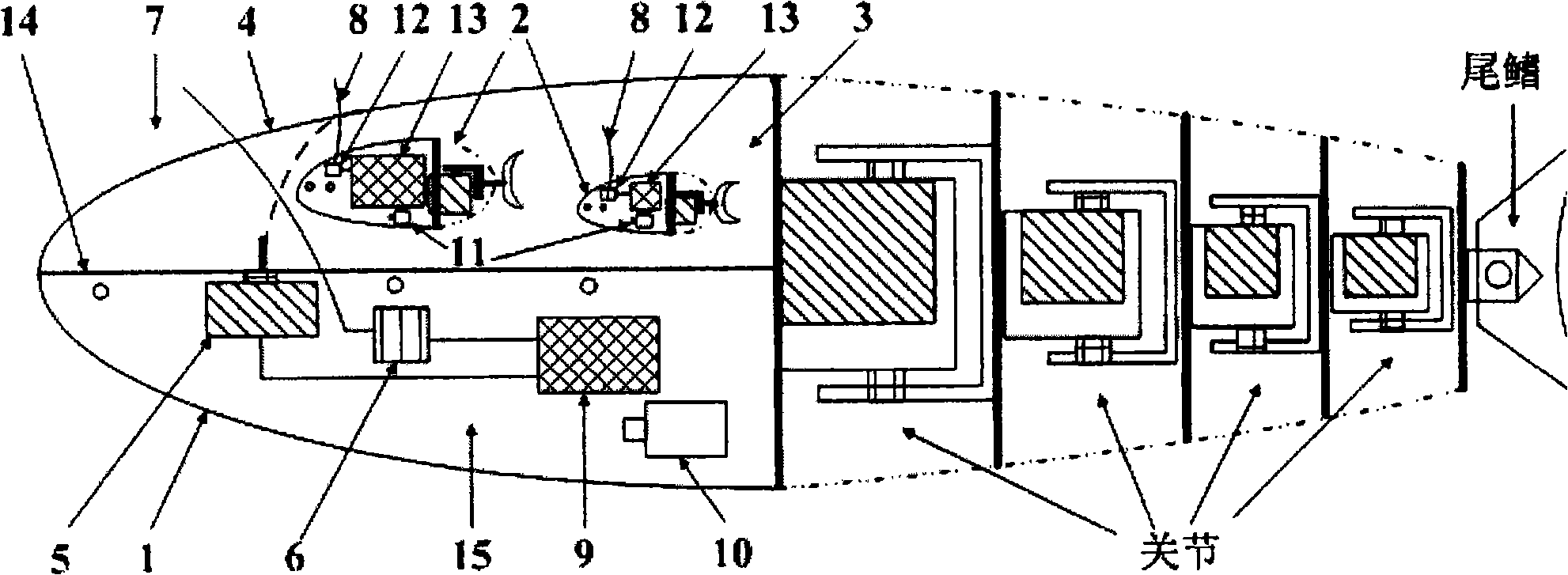 Parent-subsidiary bionic machinery fish system