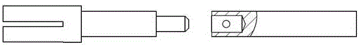 Two-body-type welding structure of inner conductors of radio-frequency coaxial connector