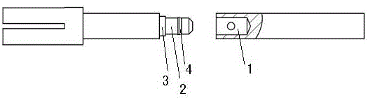 Two-body-type welding structure of inner conductors of radio-frequency coaxial connector