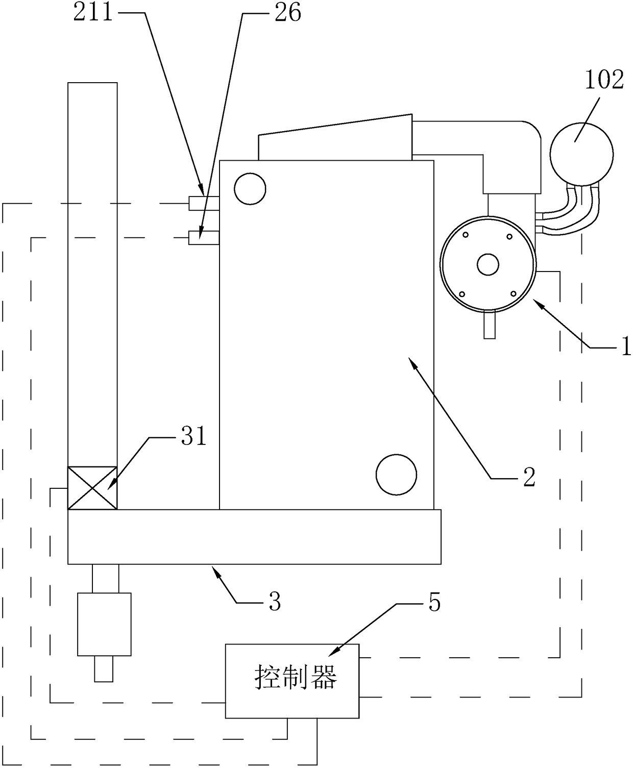 Energy-saving and environment-friendly gas wall-hung boiler combustion system