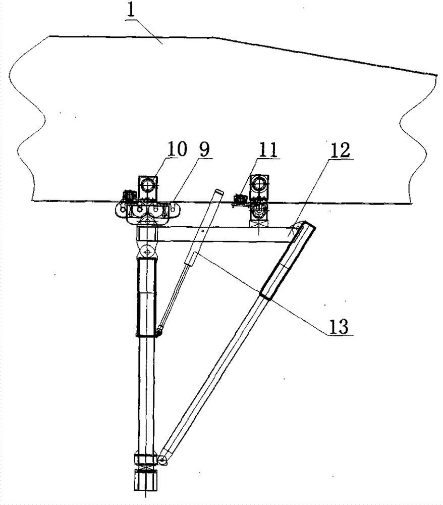 Flow type bridge erecting machine