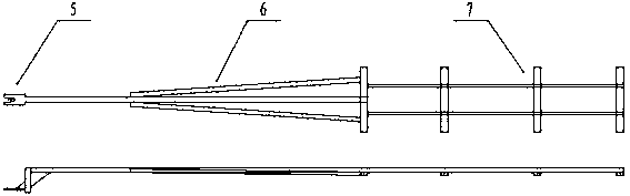 Frame combination tooling of semitrailer and manufacturing method thereof