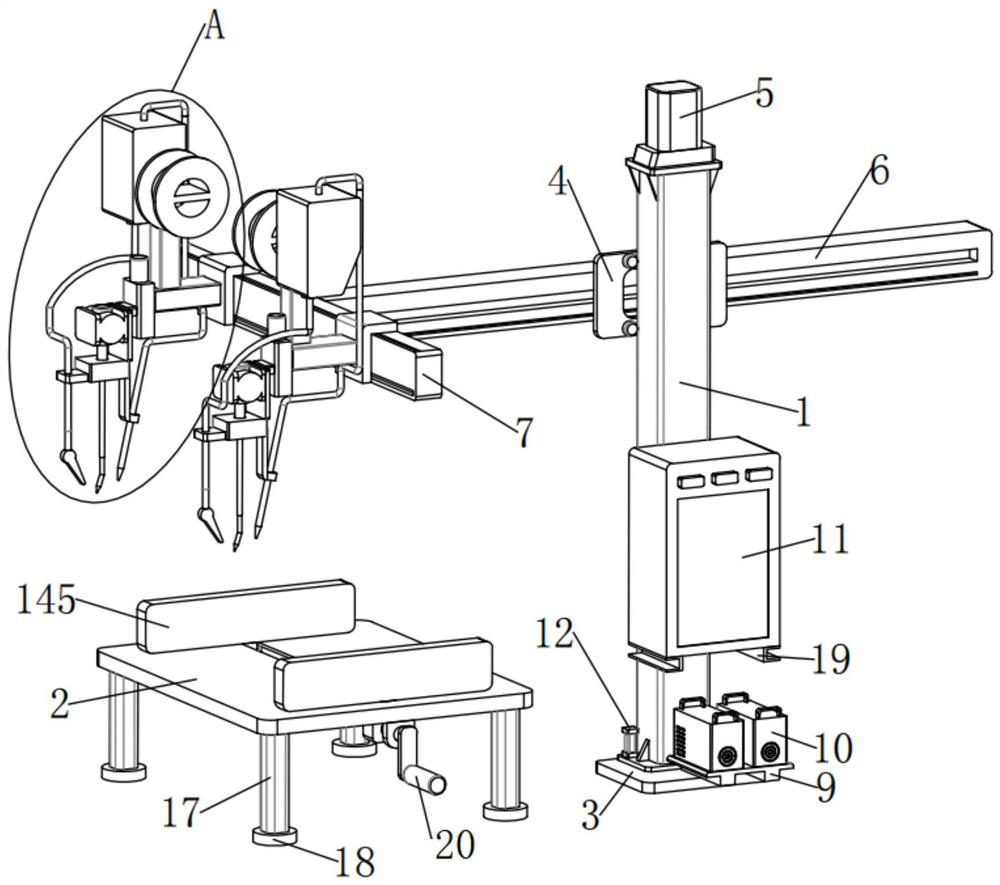 Spherical all-welded ball valve middle channel double-gun submerged arc welding device and welding process