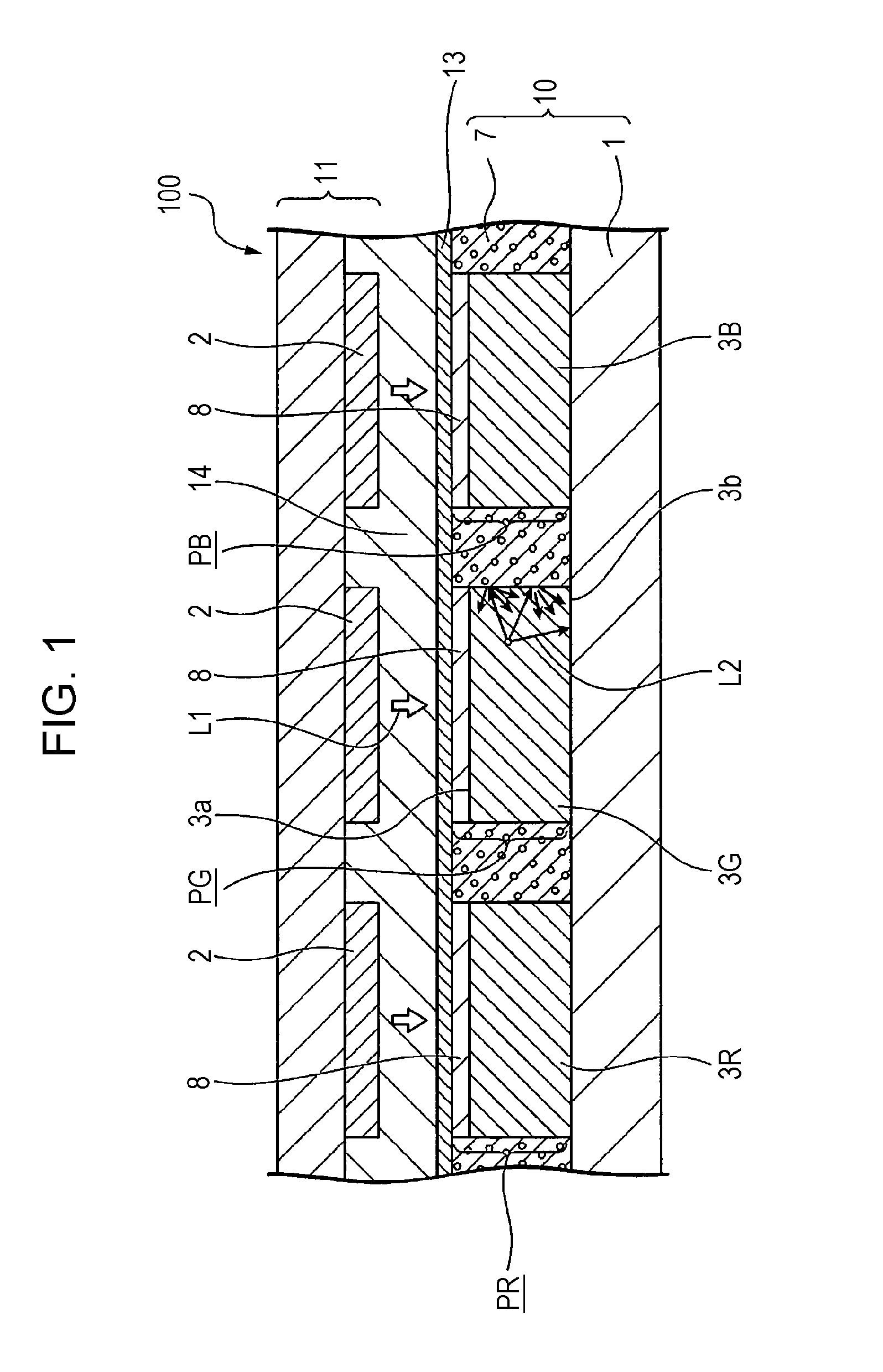 Phosphor substrate, display device, and electronic apparatus