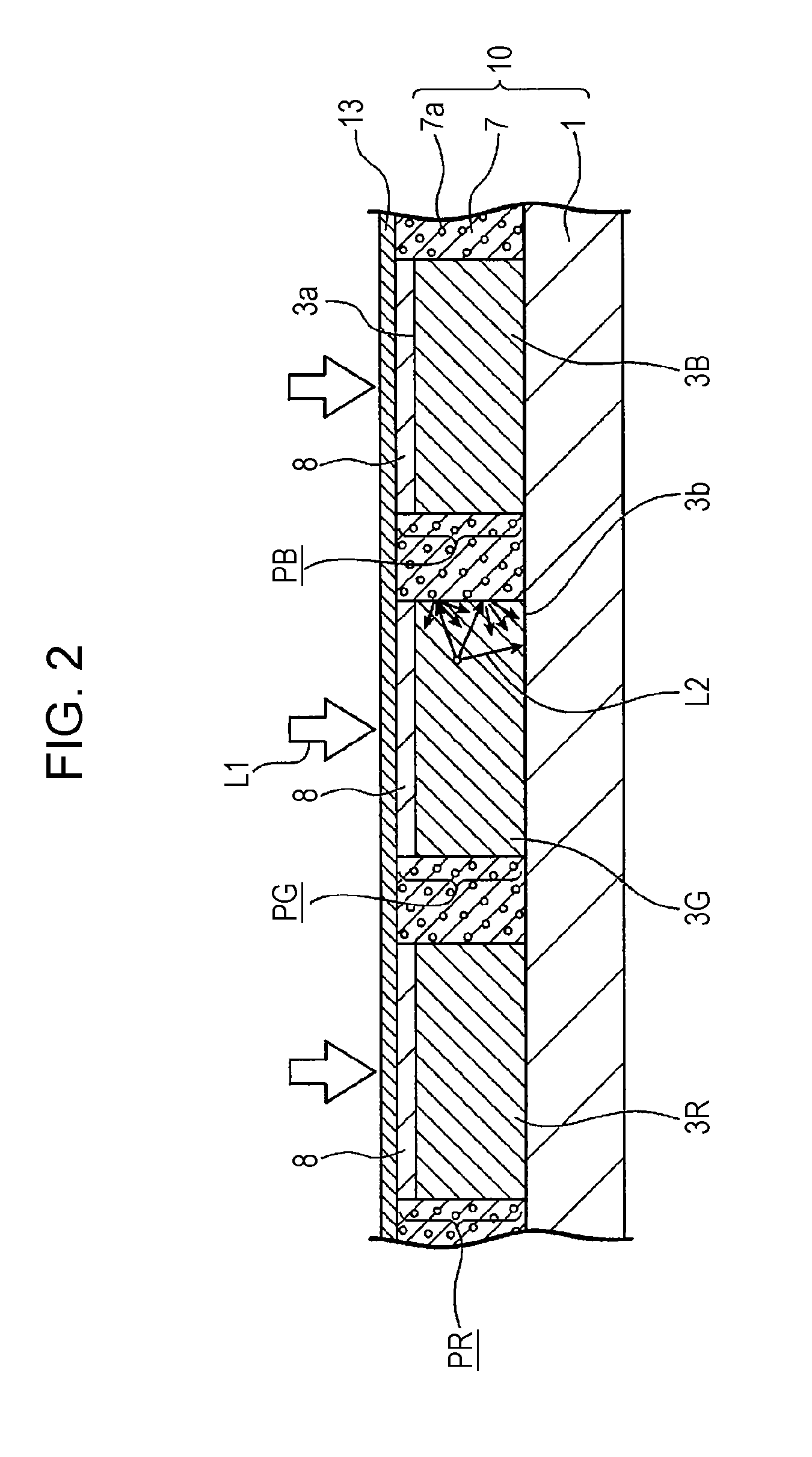 Phosphor substrate, display device, and electronic apparatus