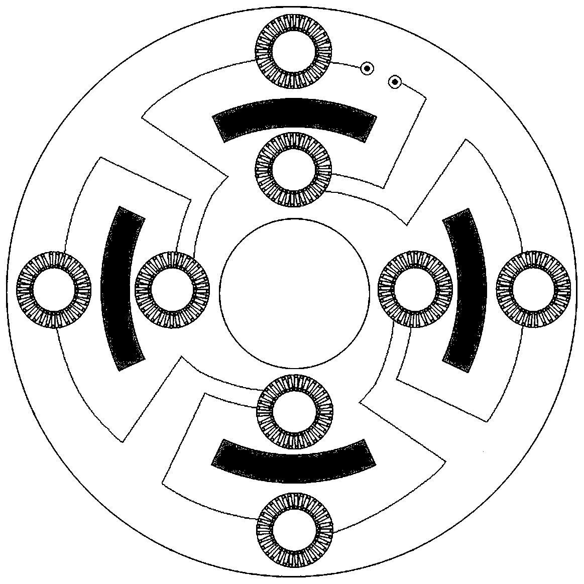 Large current measuring device with anti-skin effect