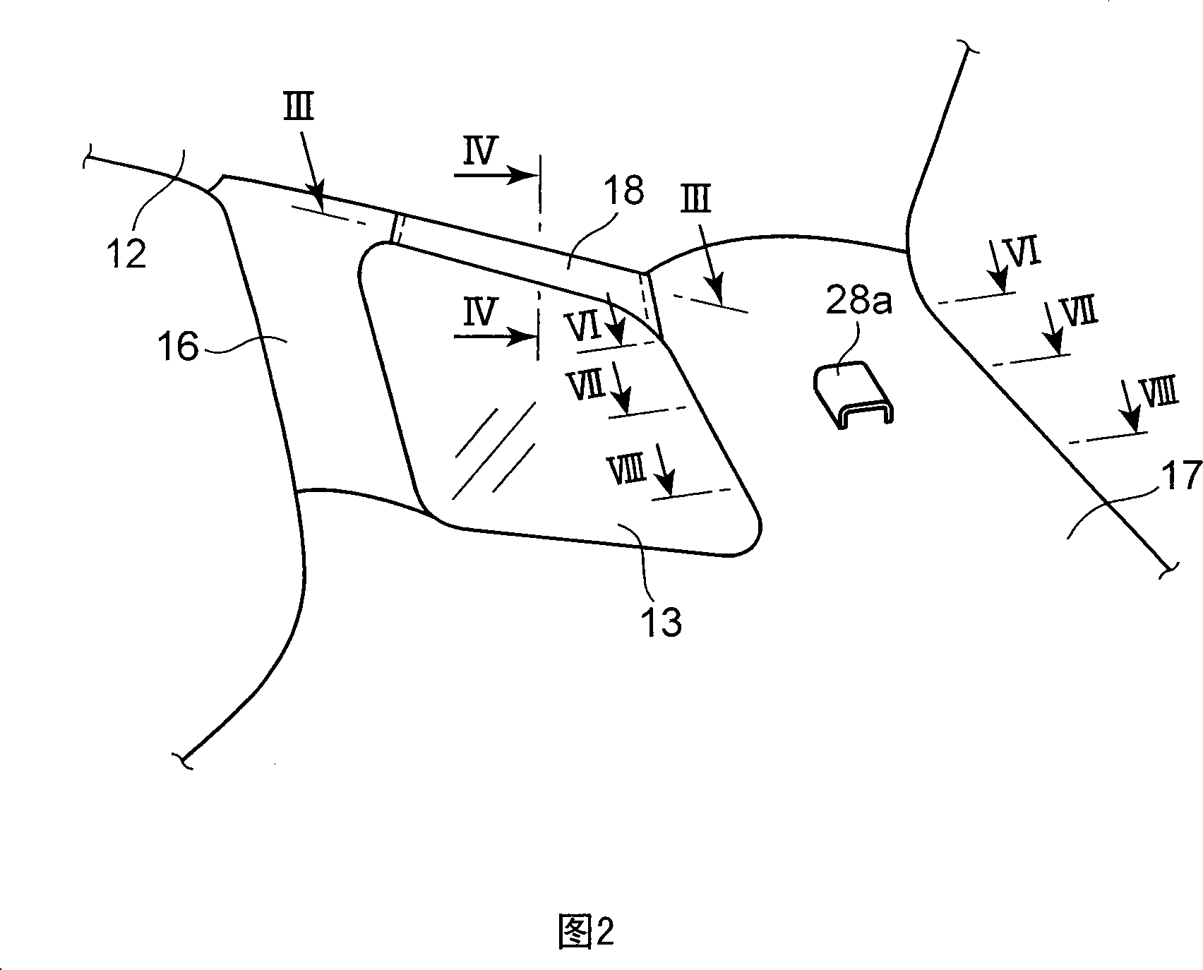 Vehicle rear structure provided with curtain air bag device