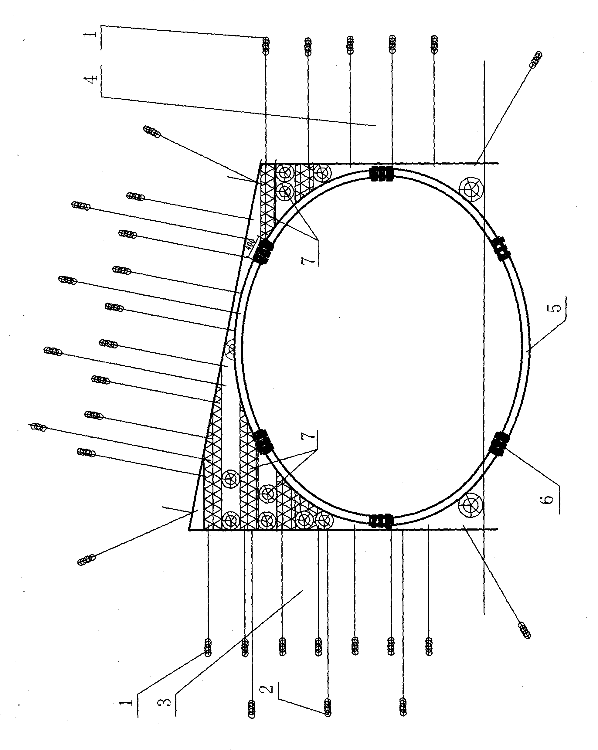 Impact-resistant combined anti-pressure supporting system