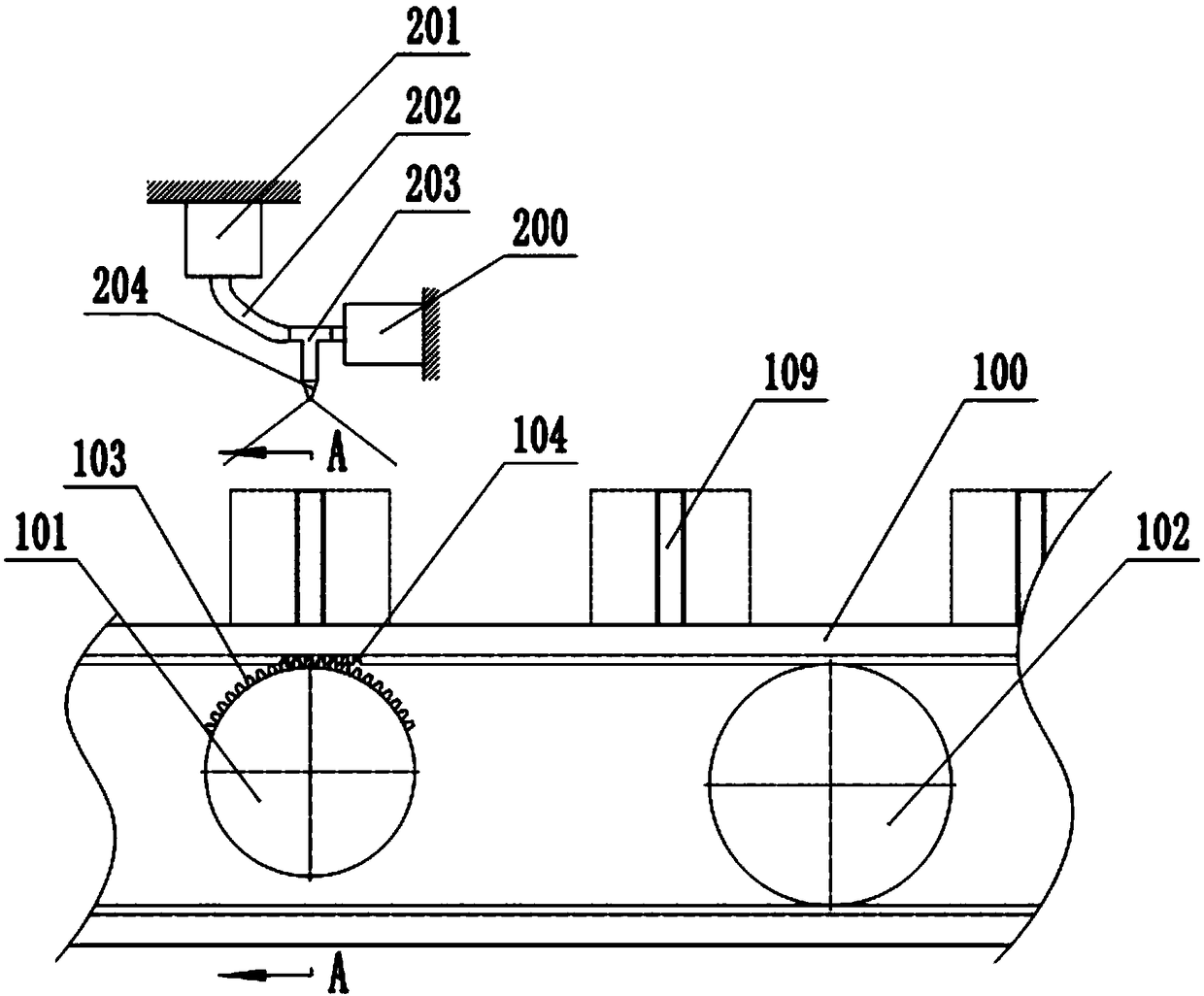 Moving device for locomotive mounting