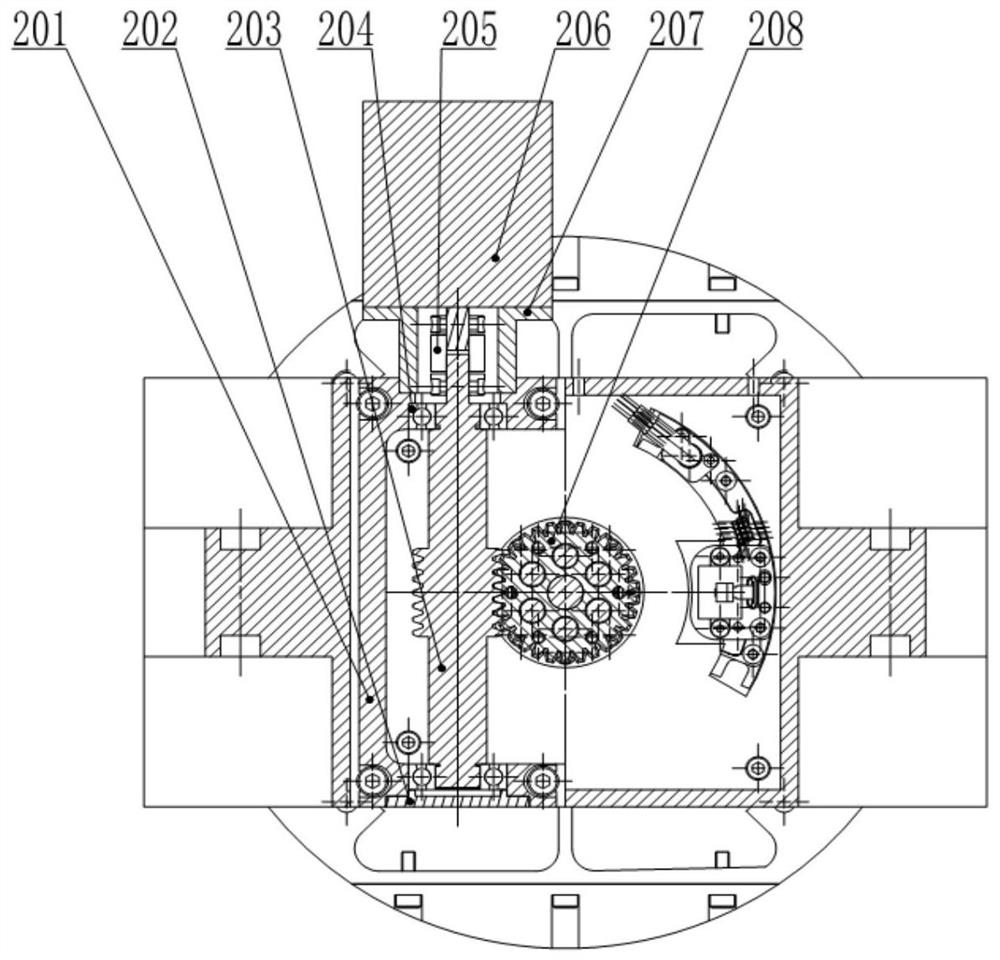 Electromagnetic braking cooperation mechanism self-locking navigation inertial unit transposition locking mechanism