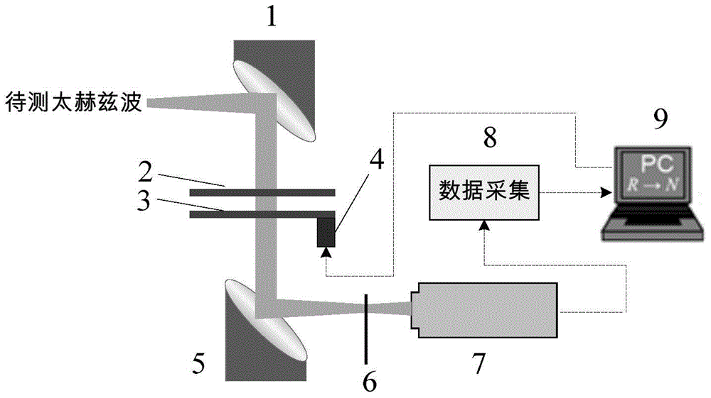 TeraHertz wave line width measurement device and method