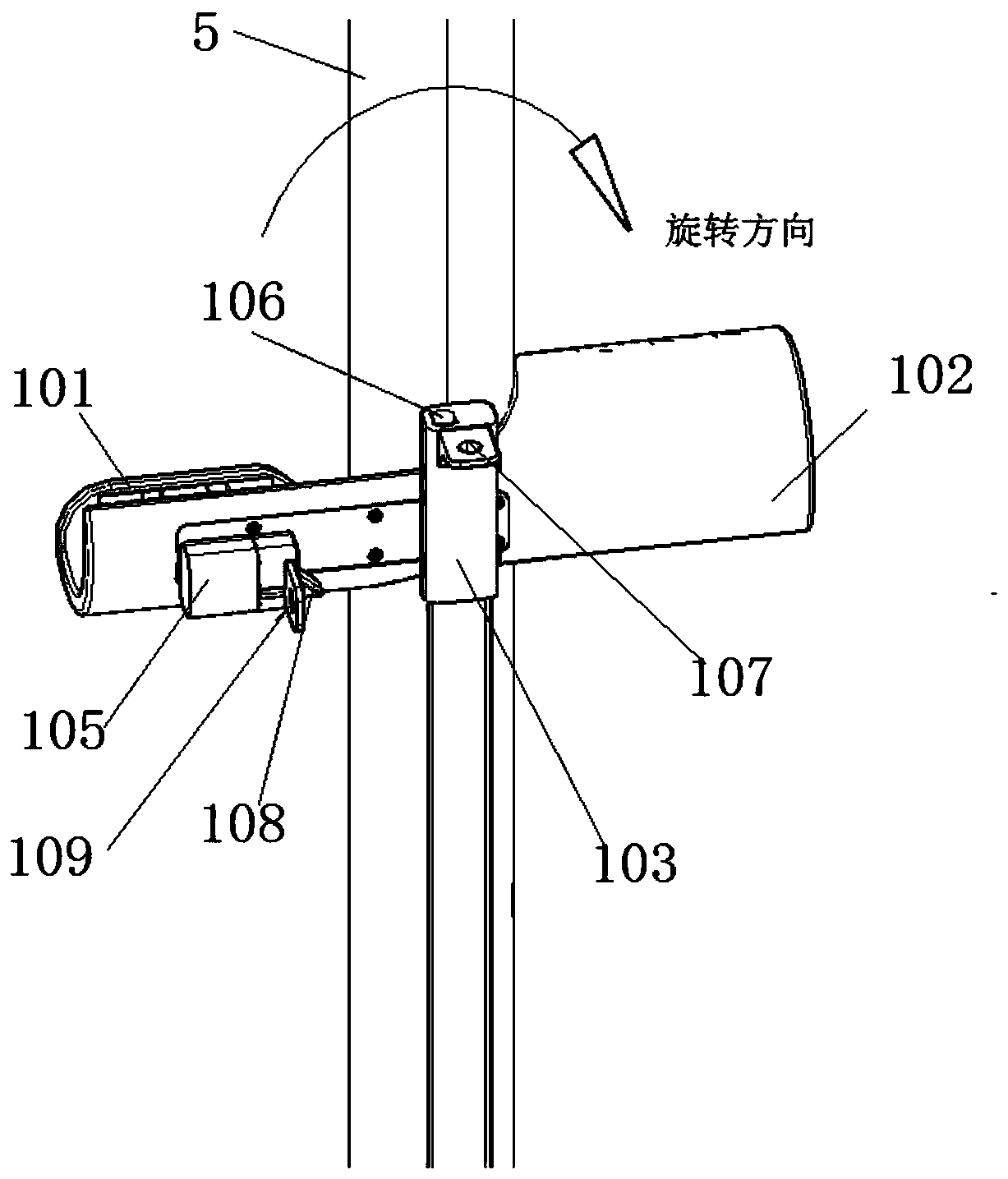 High-rise building escape device and escape method