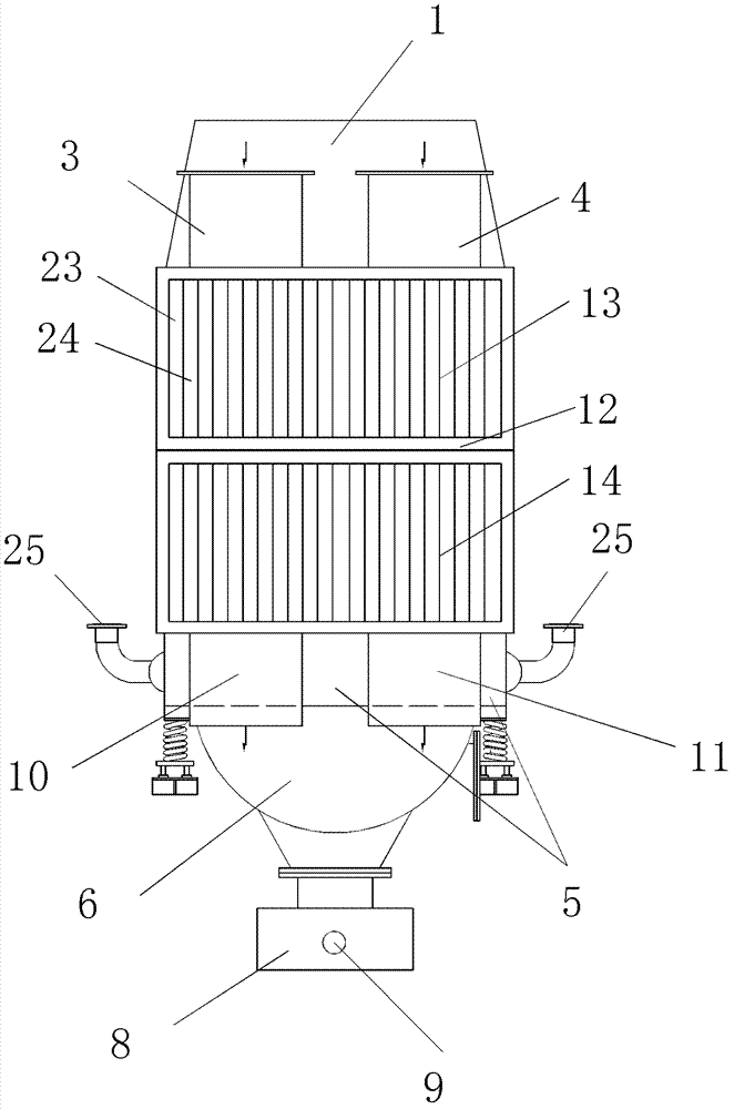 All-welded plate shell type stainless steel condenser and application thereof