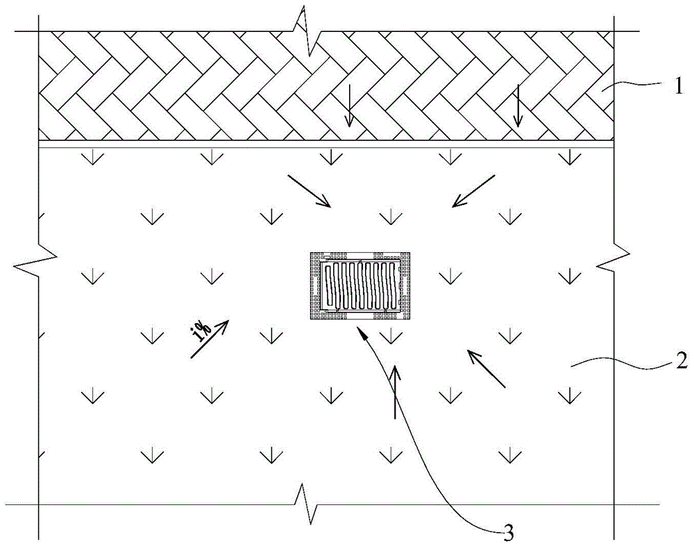 Low-lying green space flow limiting facility for relieving small-watershed waterlogging disaster of city