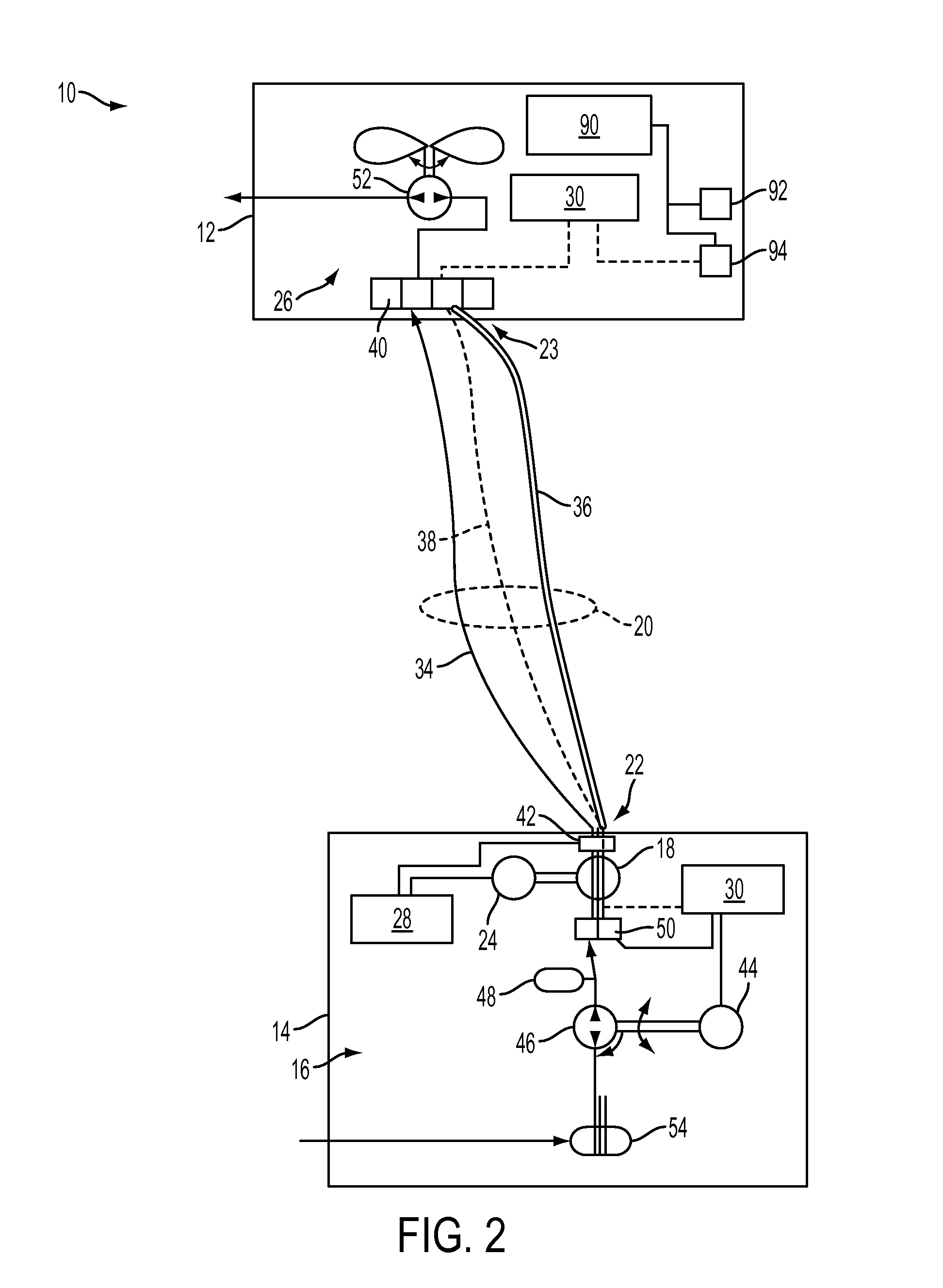 Tether energy supply system