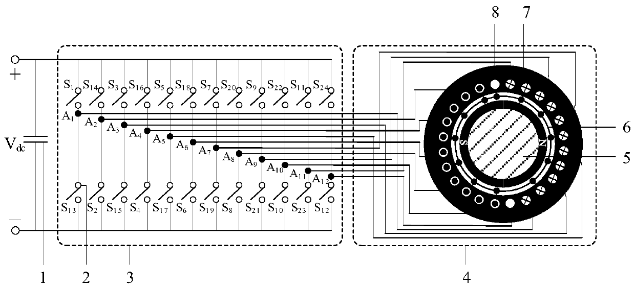 Flexible permanent magnet brushless direct current motor control system and control method thereof