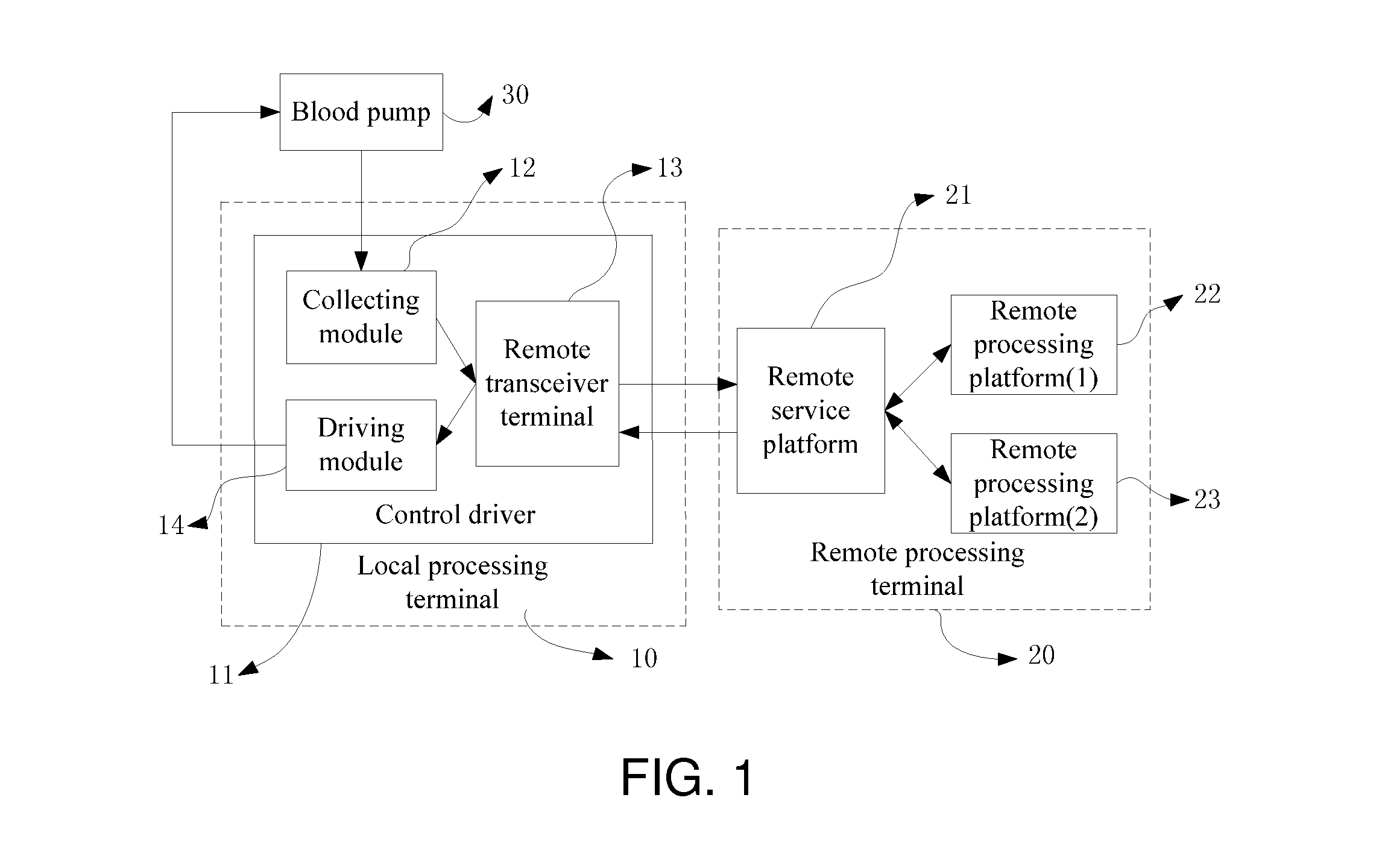 Blood pump control system and blood pump system