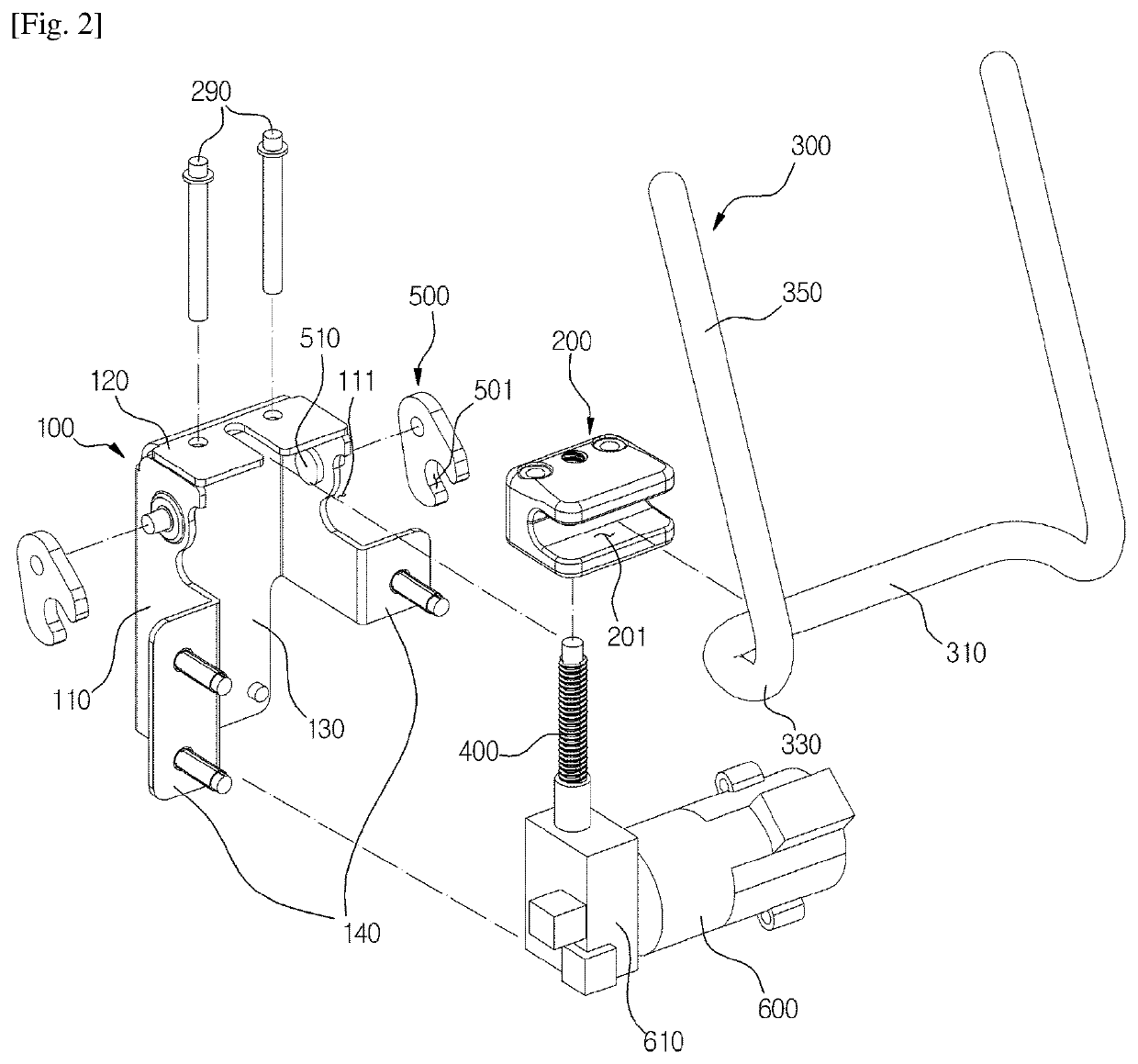 Headrest folding device