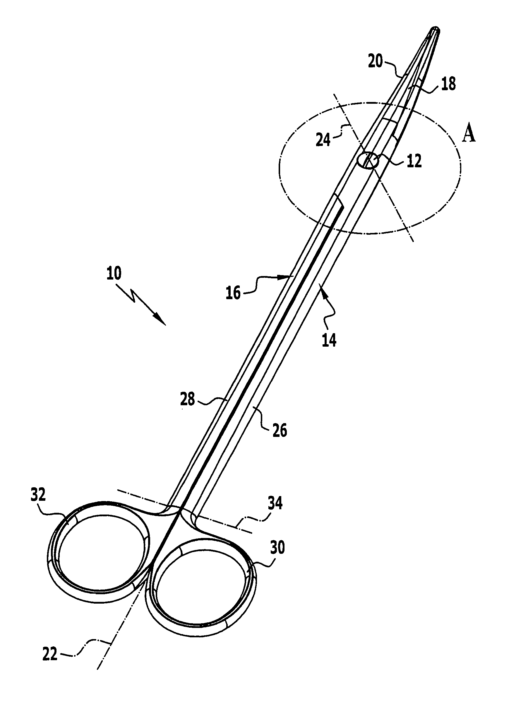 Surgical scissors and method for the manufacture of surgical scissors