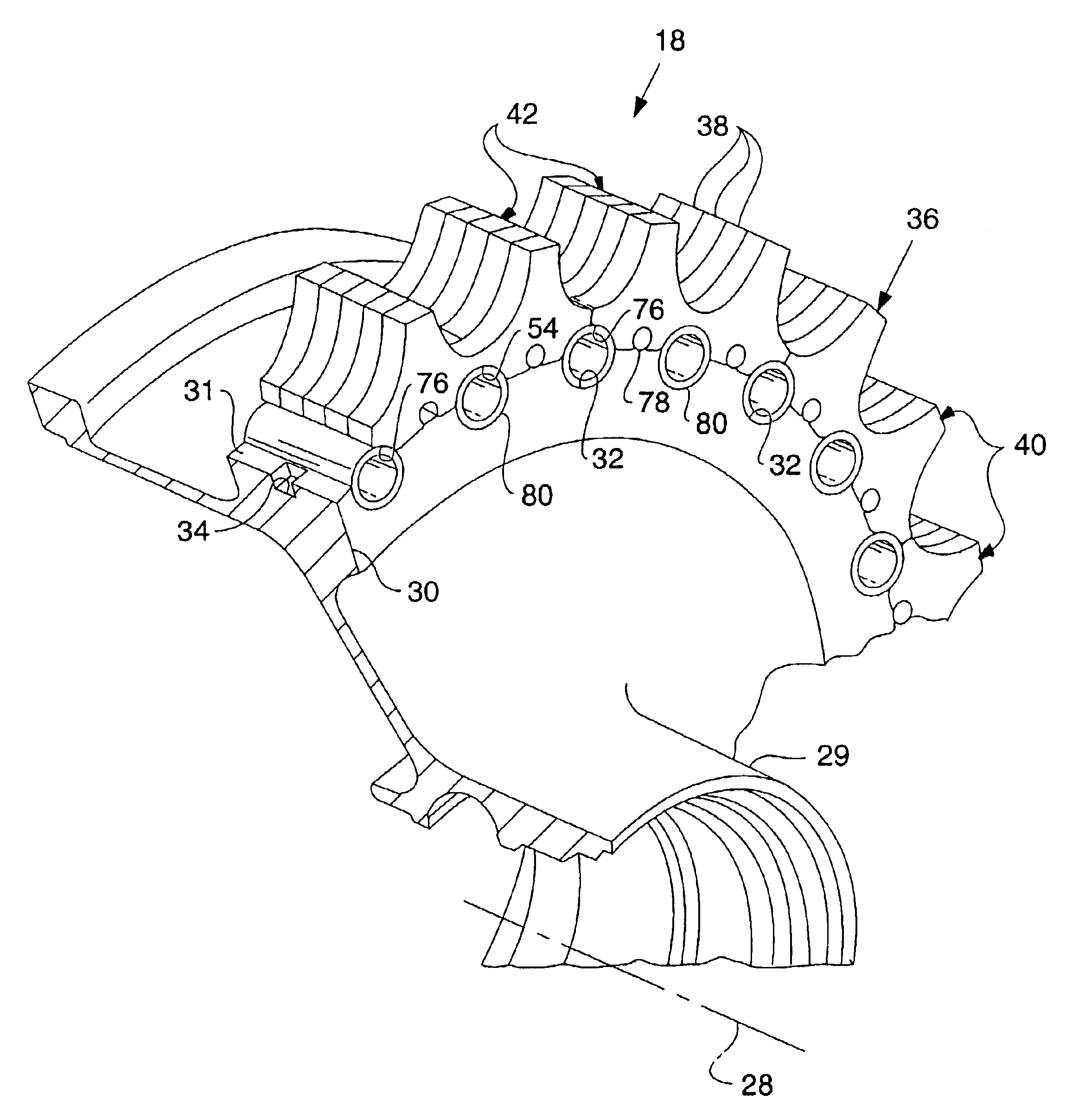 Reduced sound transmitting sprocket