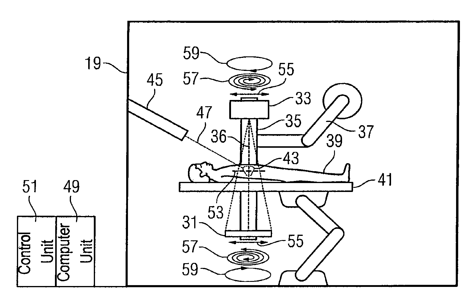 Carrying out and monitoring irradiation of a moving object