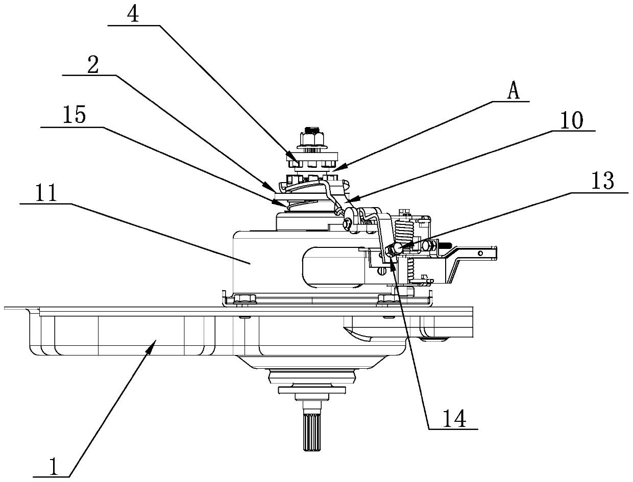 Clutch device of speed reduction clutch