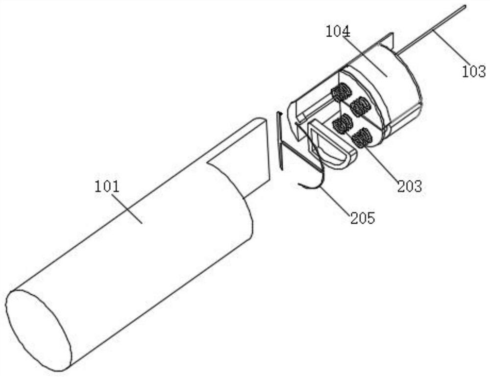 Disposable mute puncture gun