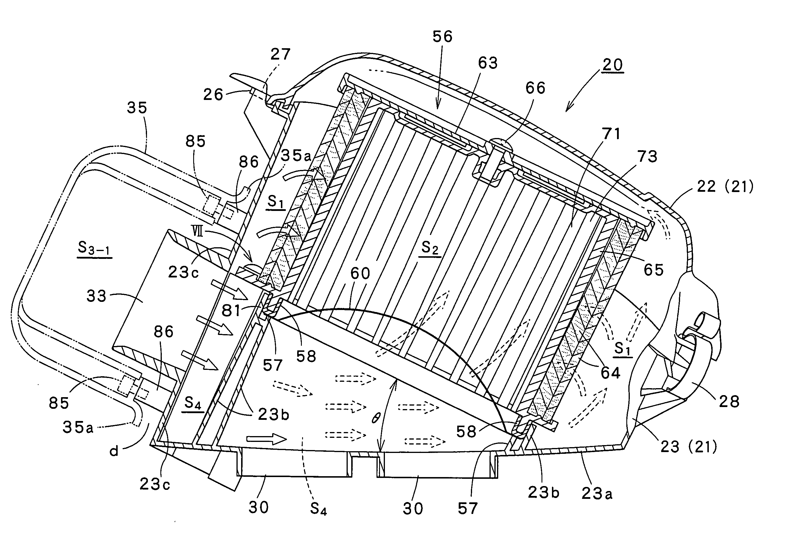 Air cleaner for engine of vehicle