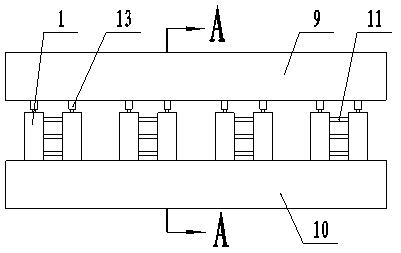 Connection device for floating bodies on water