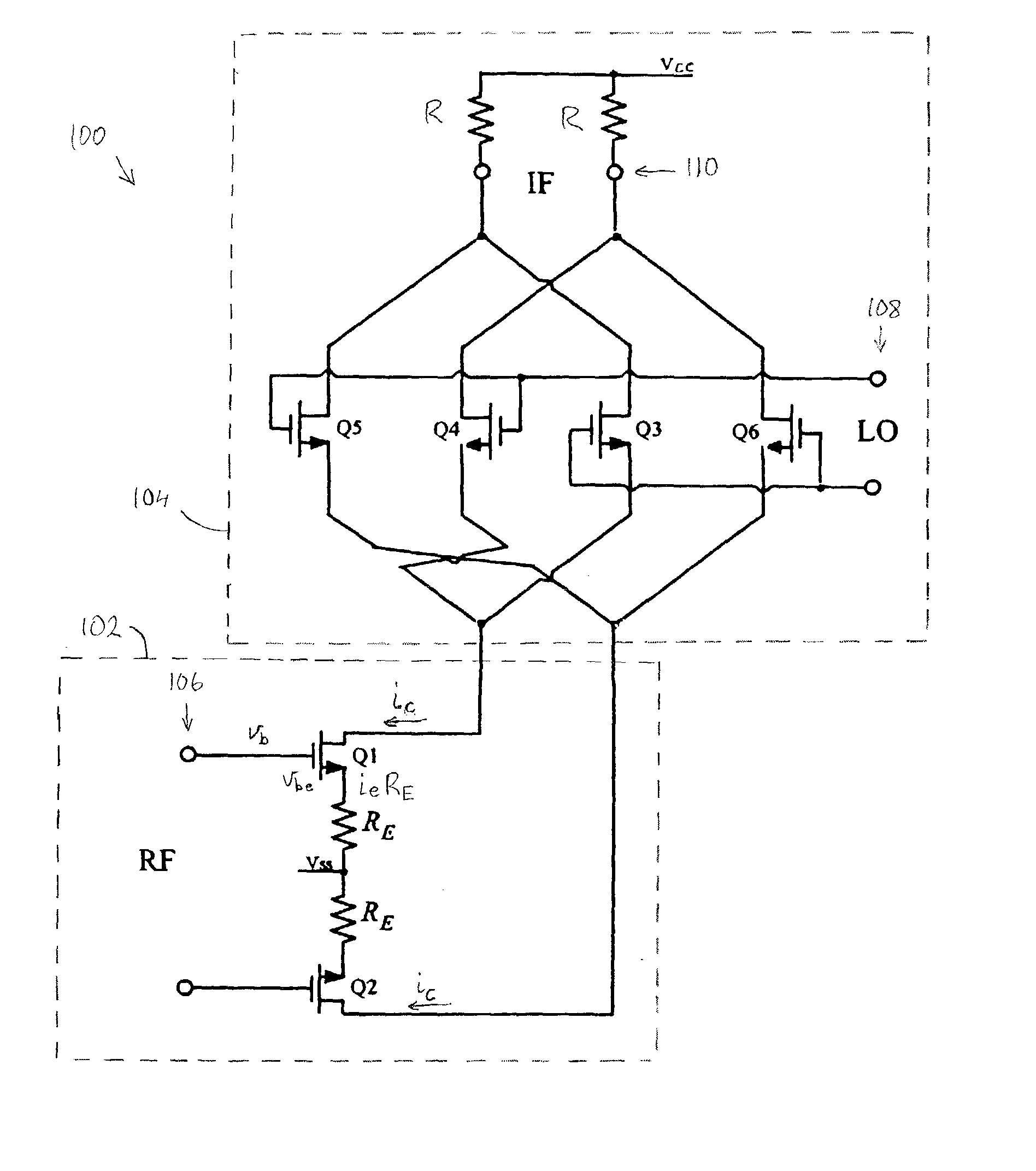 Linearity improvement of Gilbert mixers