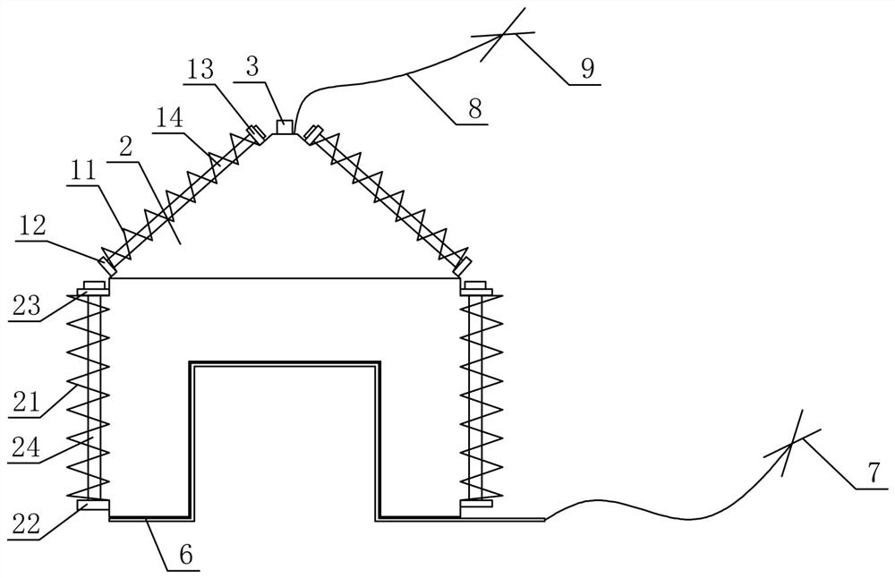 A voltage divider insulating cap for DC leakage current test of controllable arrester