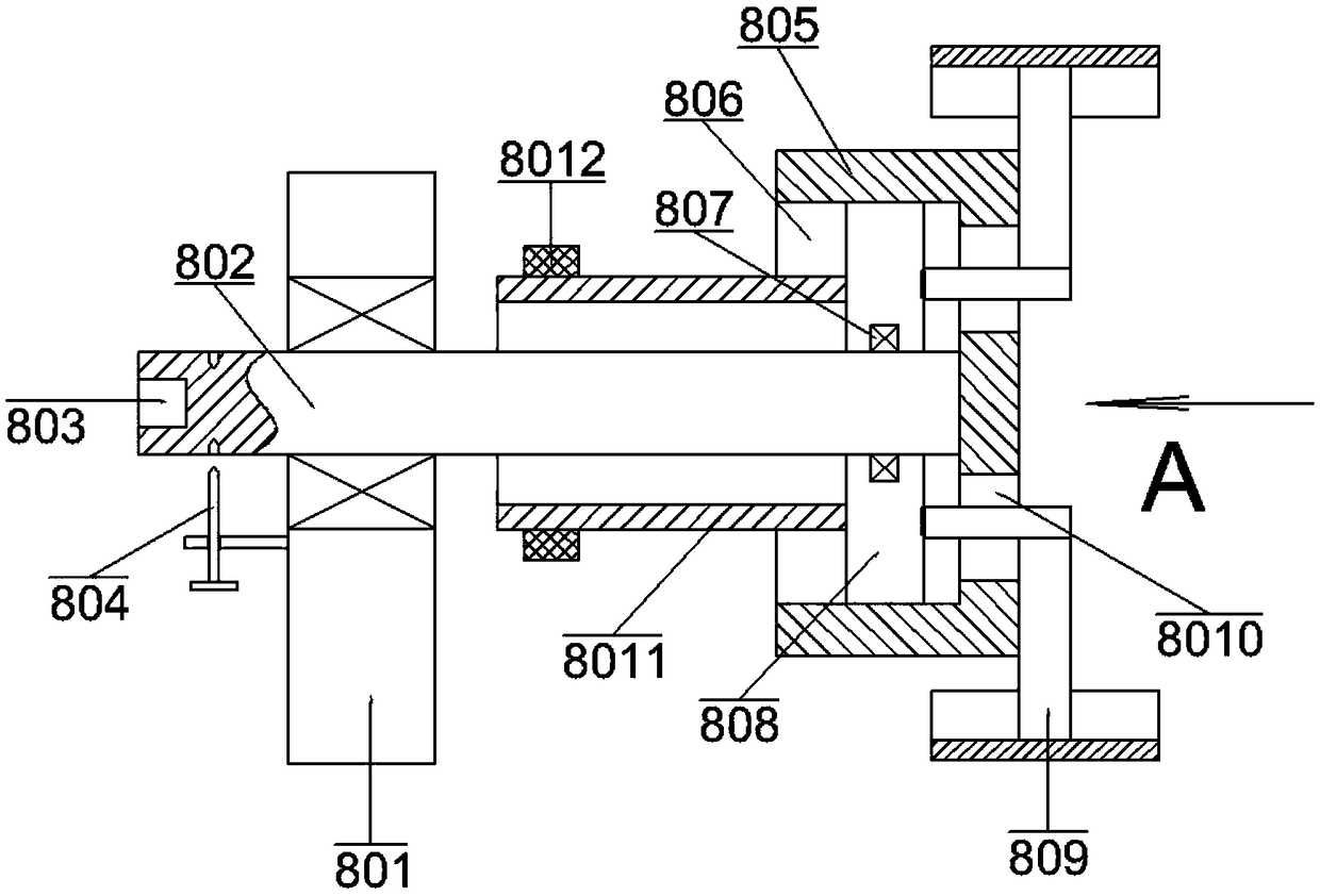 Cutting device for aluminum alloy tube with clamping rotation function