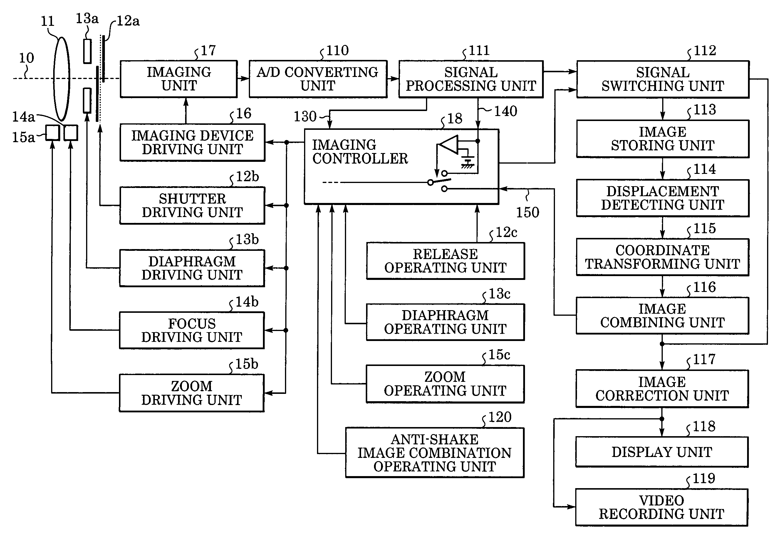 Imaging technique performing focusing on plurality of images