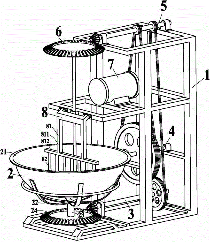 Sesame oil stirrer capable of automatically stirring pan bottom