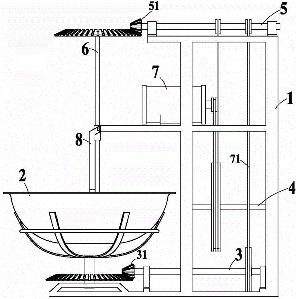 Sesame oil stirrer capable of automatically stirring pan bottom