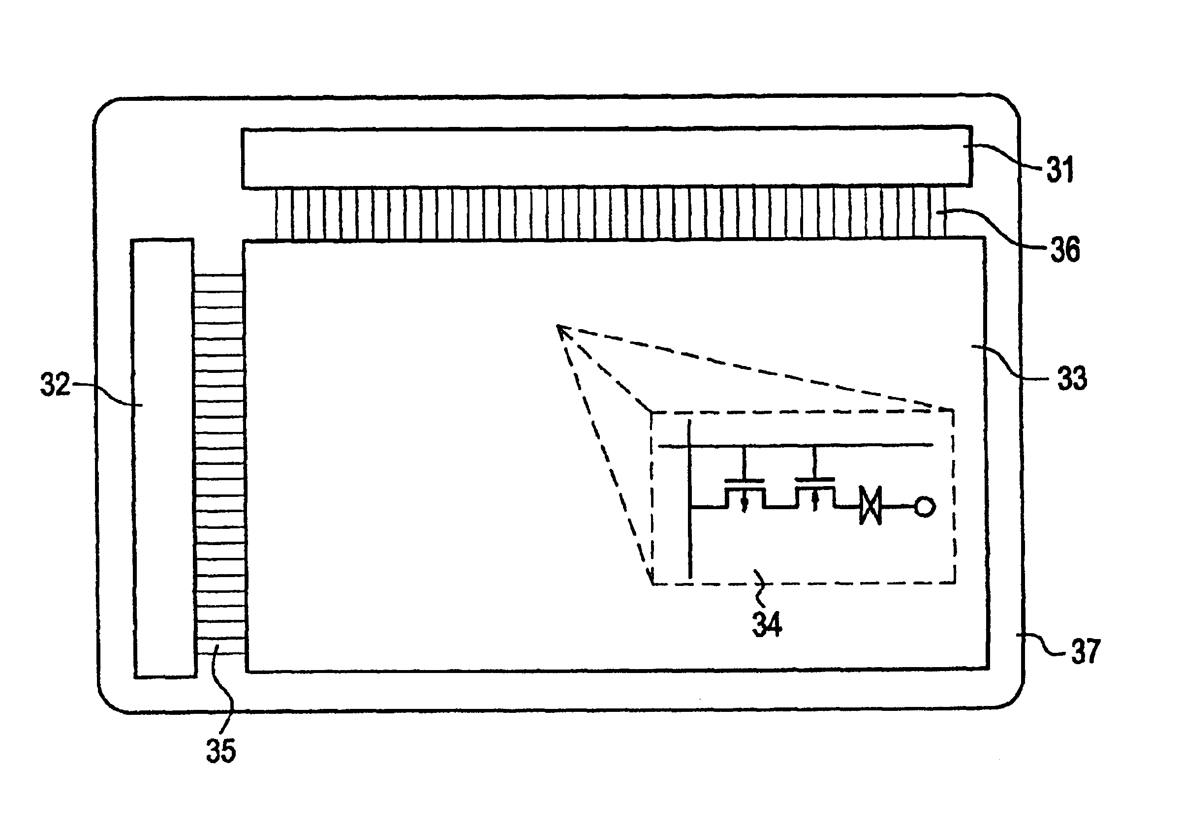 Electric device, matrix device, electro-optical display device and semiconductor memory having thin-film transistors