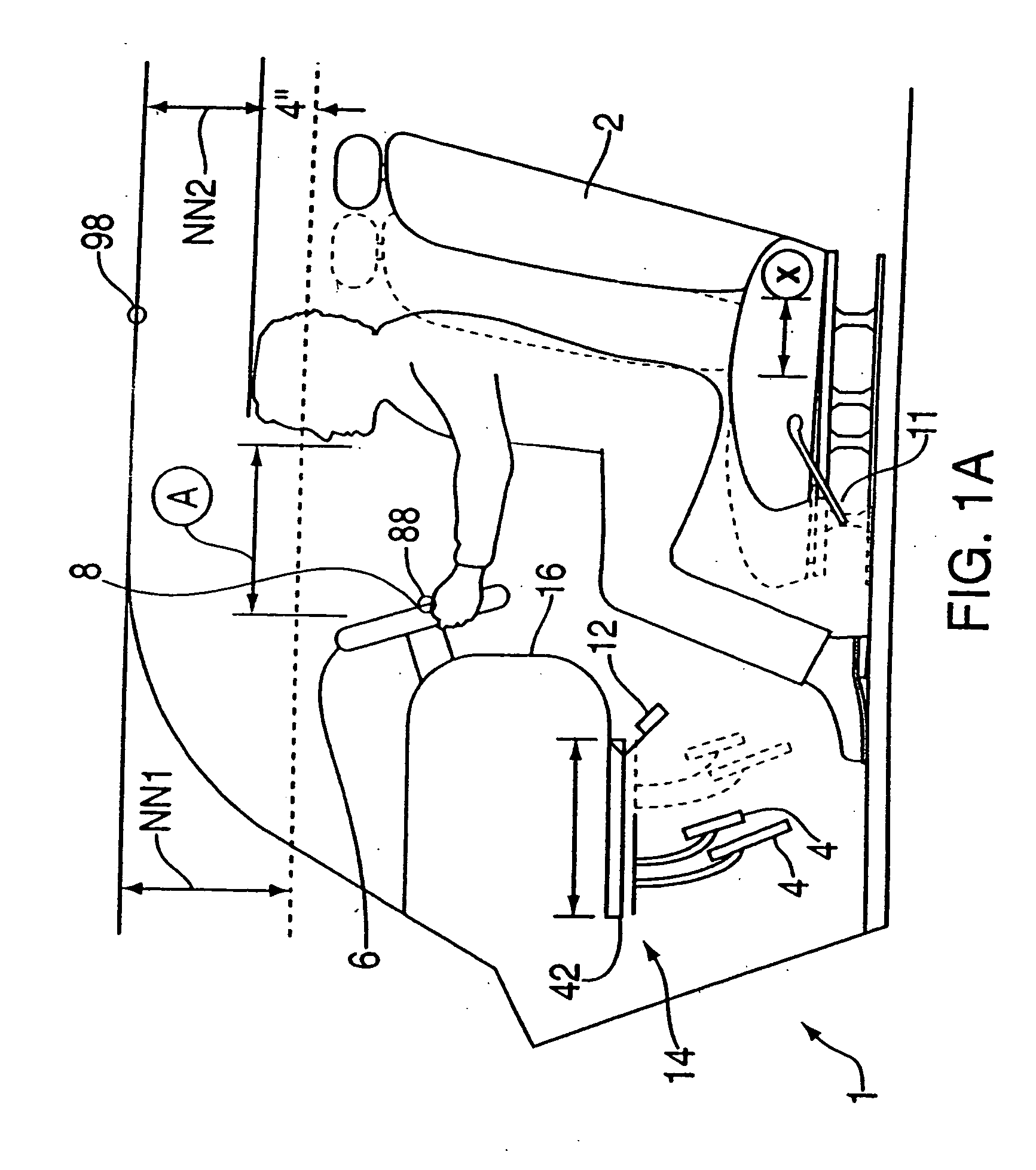 Vehicle air bag minimum distance apparatus, method and system