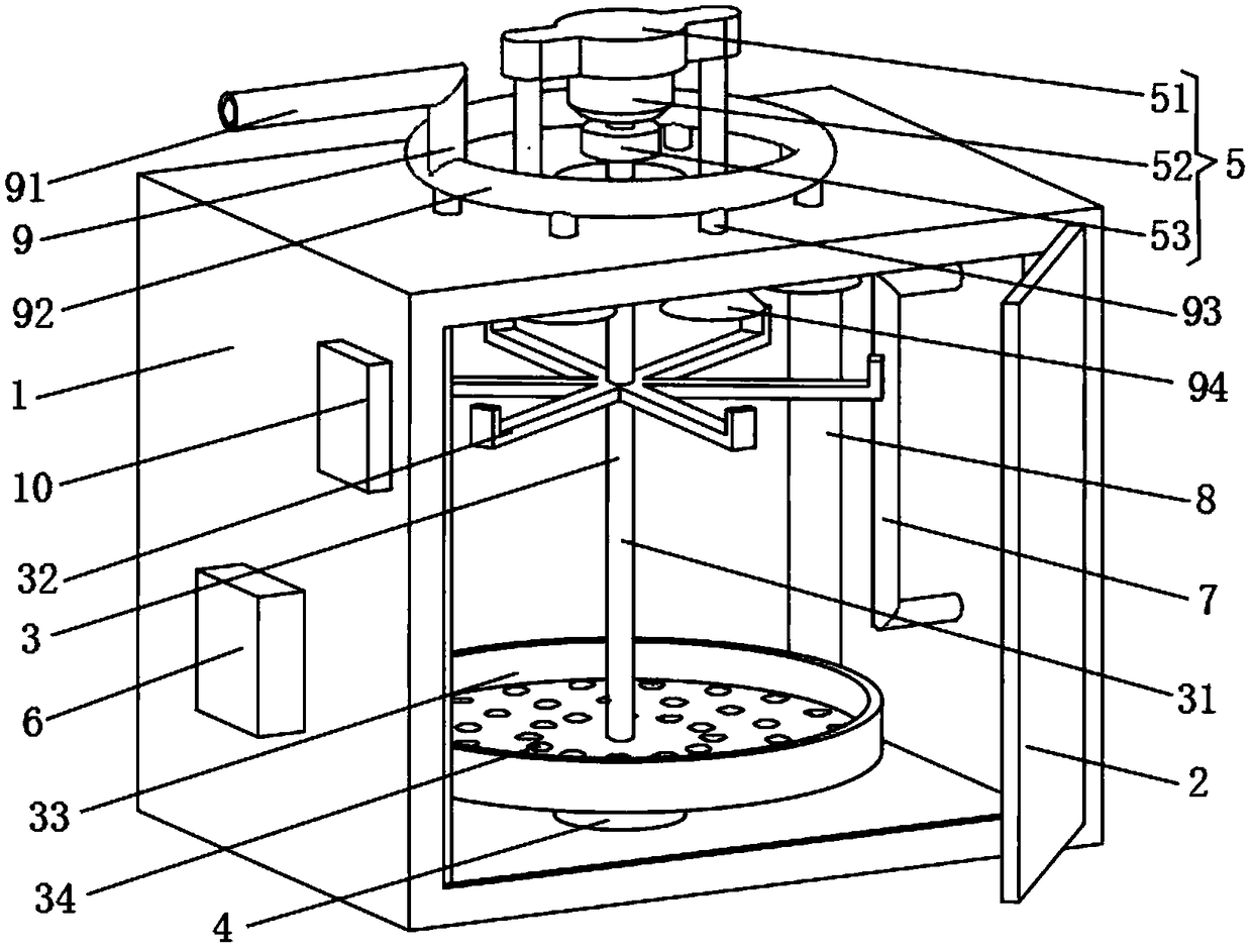 Pediatric nursing cleaning and disinfecting device