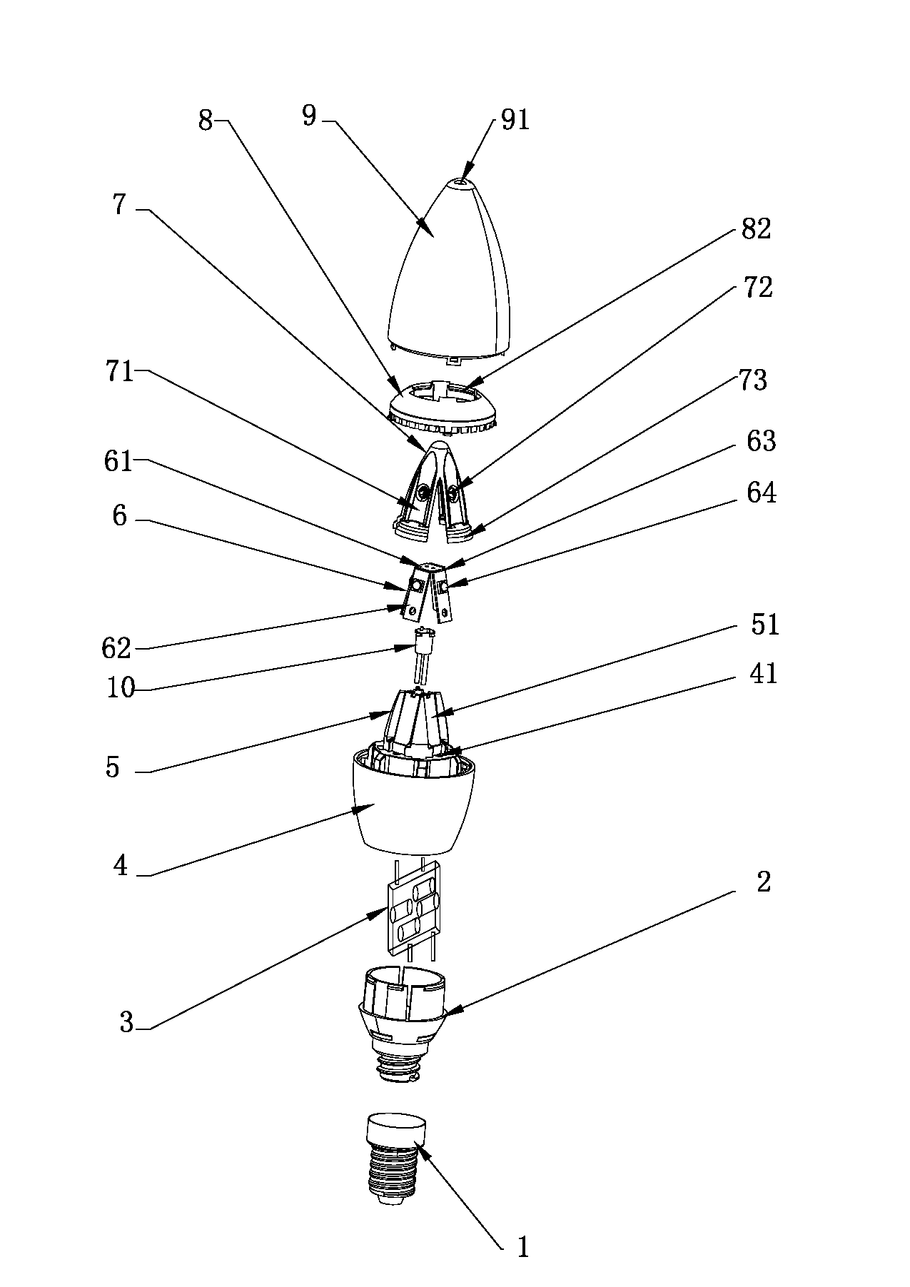 Light emitting diode (LED) candle lamp