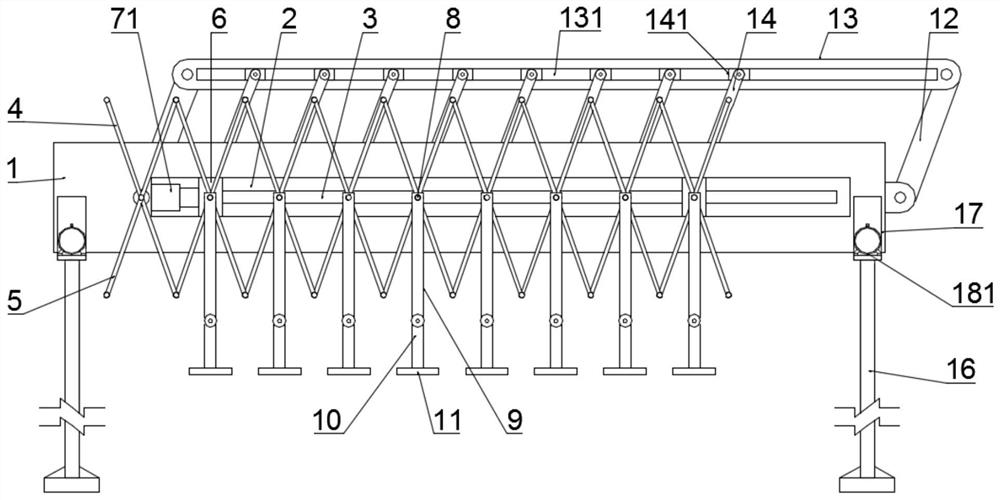 A measuring device for water conservancy model section