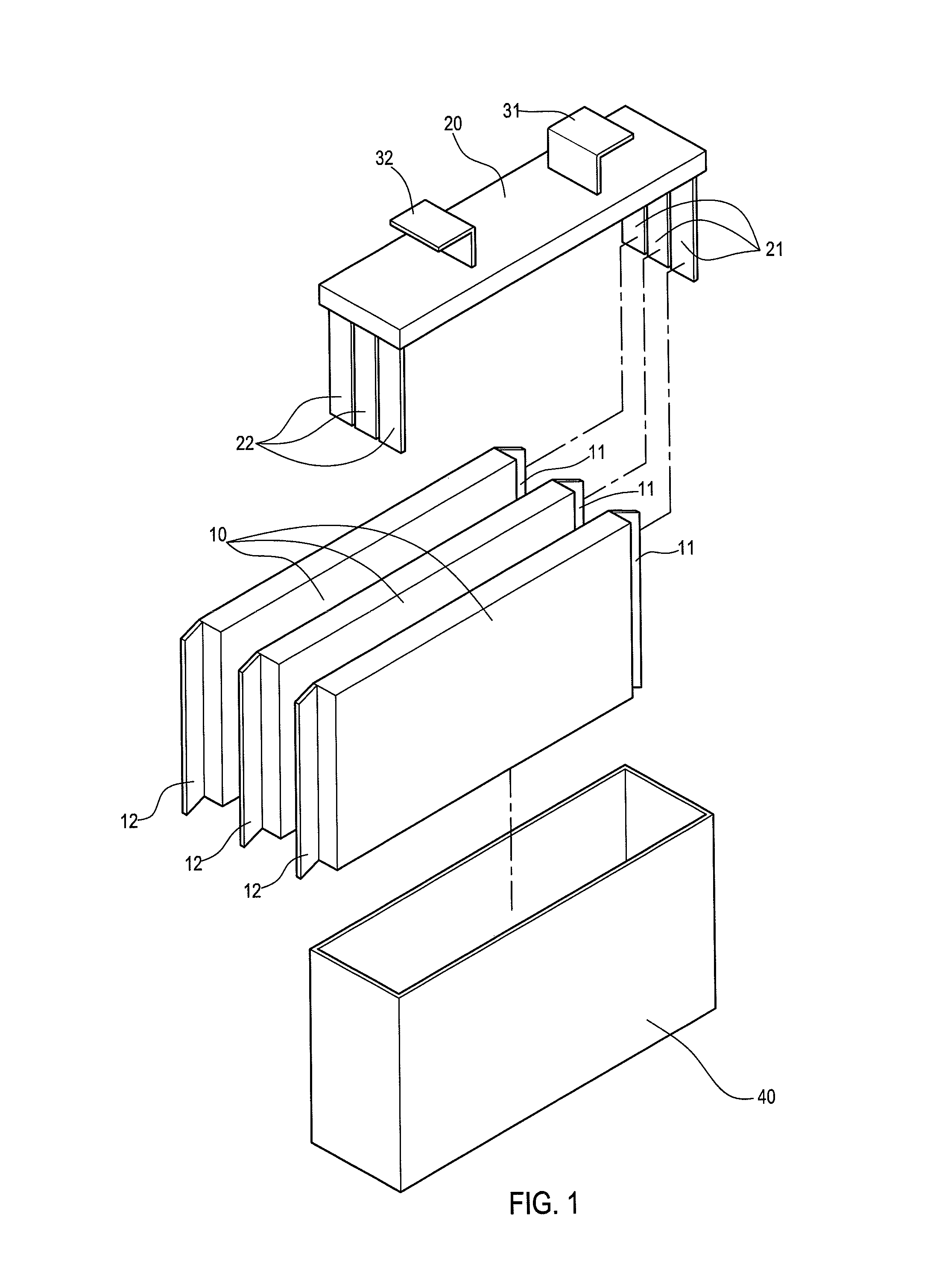 Conductive connection structure for secondary batteries