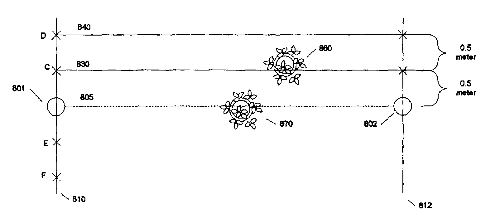 Method and system for automatically determining lines of sight between nodes